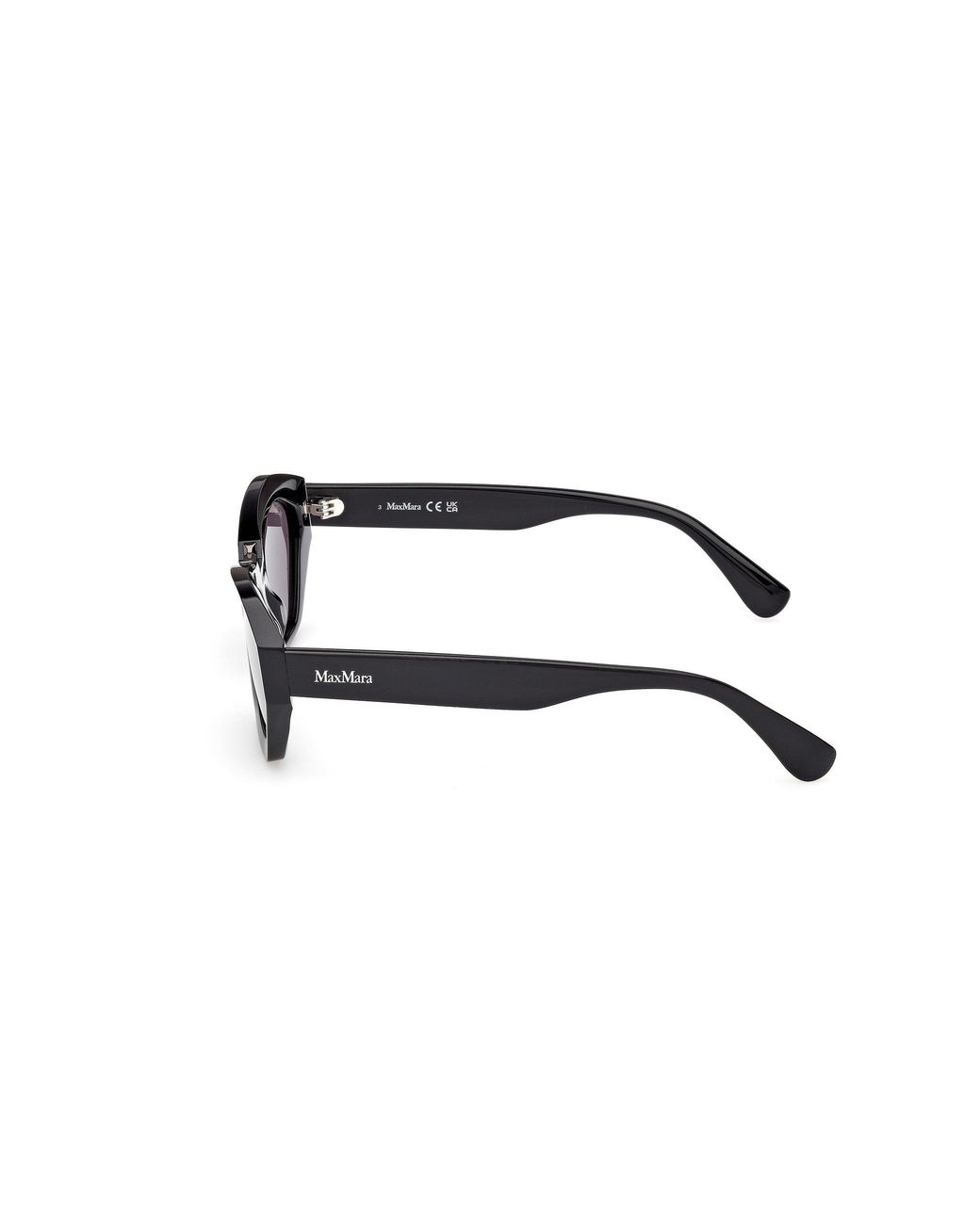Max Mara Black Mm0169 Kate 01A Sunglasses Acetate Smoke Geometric Normal