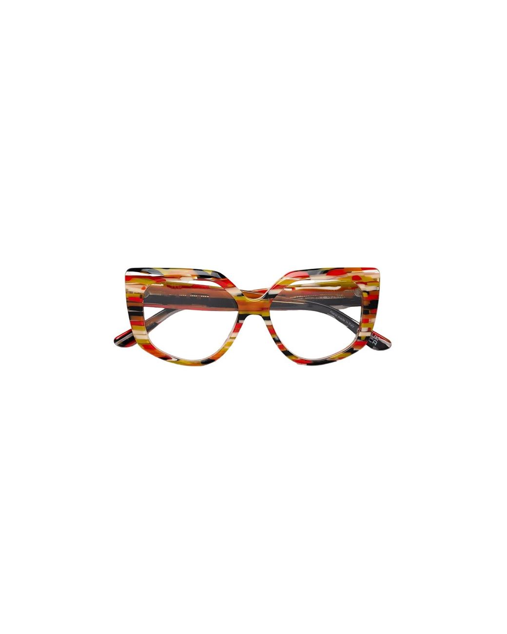 Marni Black 7Vw Zvier Stripes Optical Frames Acetate Geometric