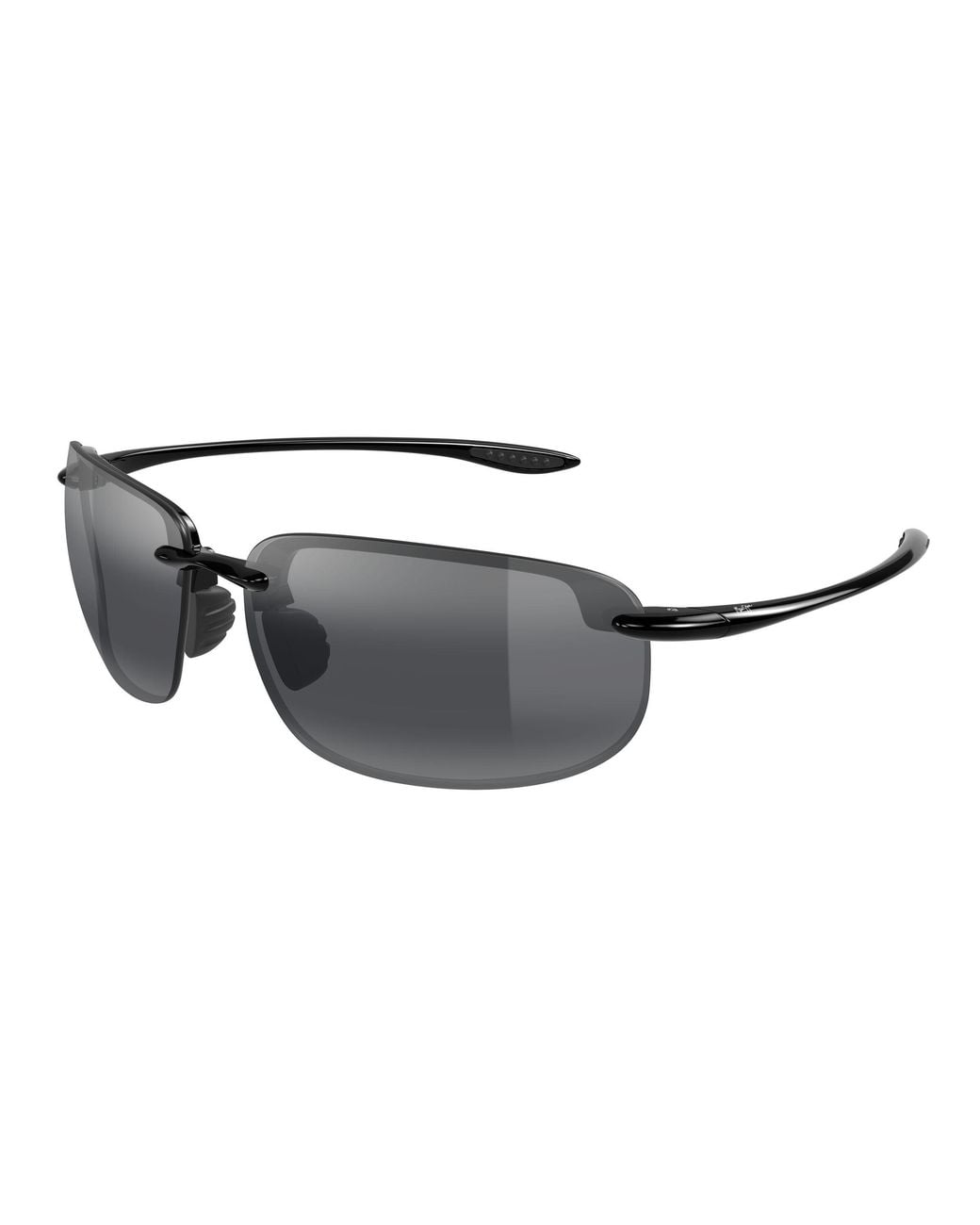Maui Jim Black Mj0456S 001 Occhiali Da Sole Iniettato Grigio Rotonda