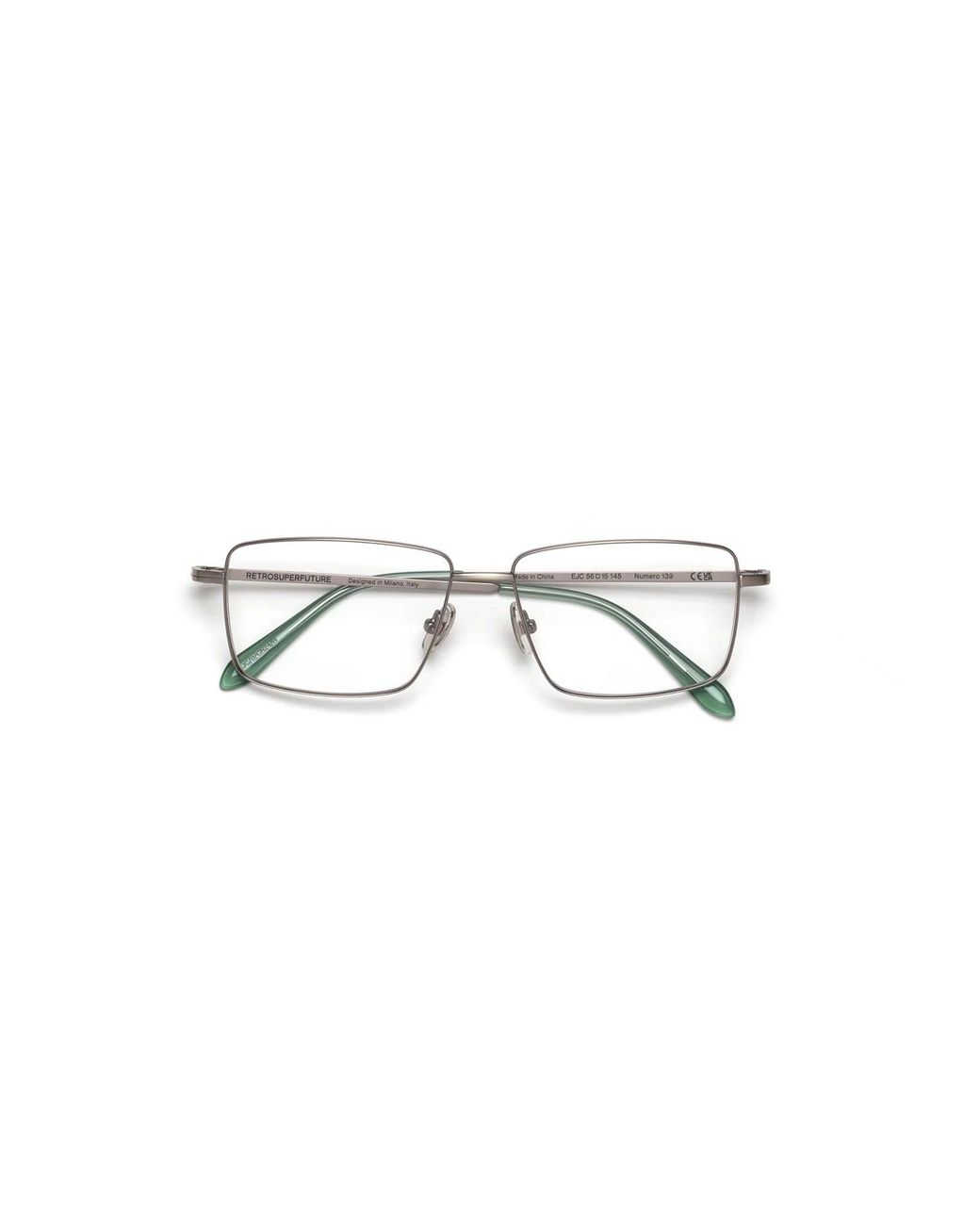 Retrosuperfuture Black Ejc Numero 139 Salvia Optical Frames Metal Squared