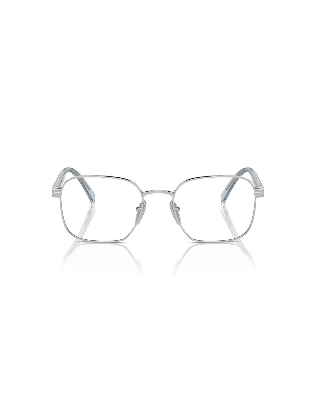 Prada Black Pr A55V 16T1O1 Optical Frames Metal Transparent Squared Normal for men