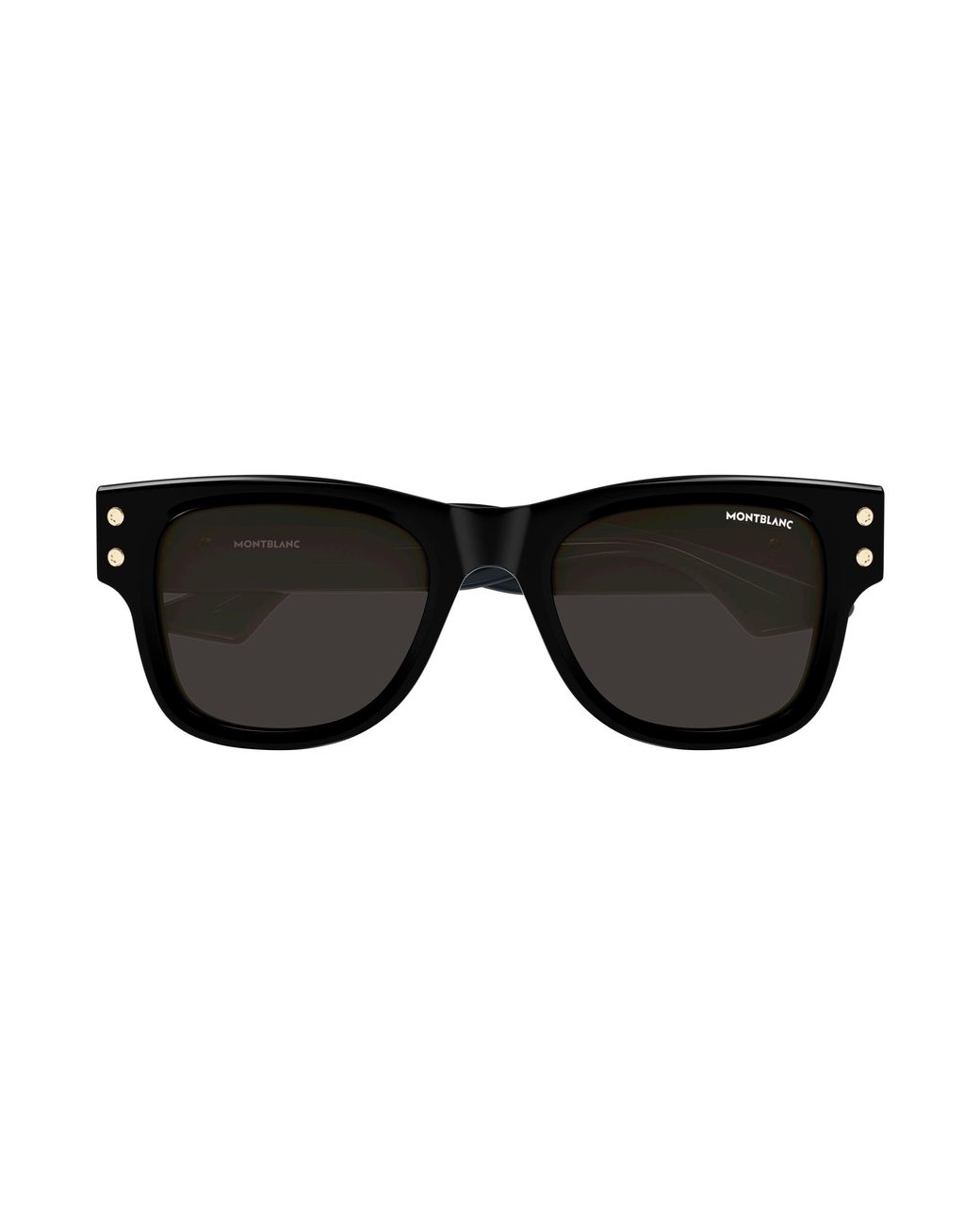 Montblanc Black Mb0381S 001 Sunglasses Acetate Squared for men