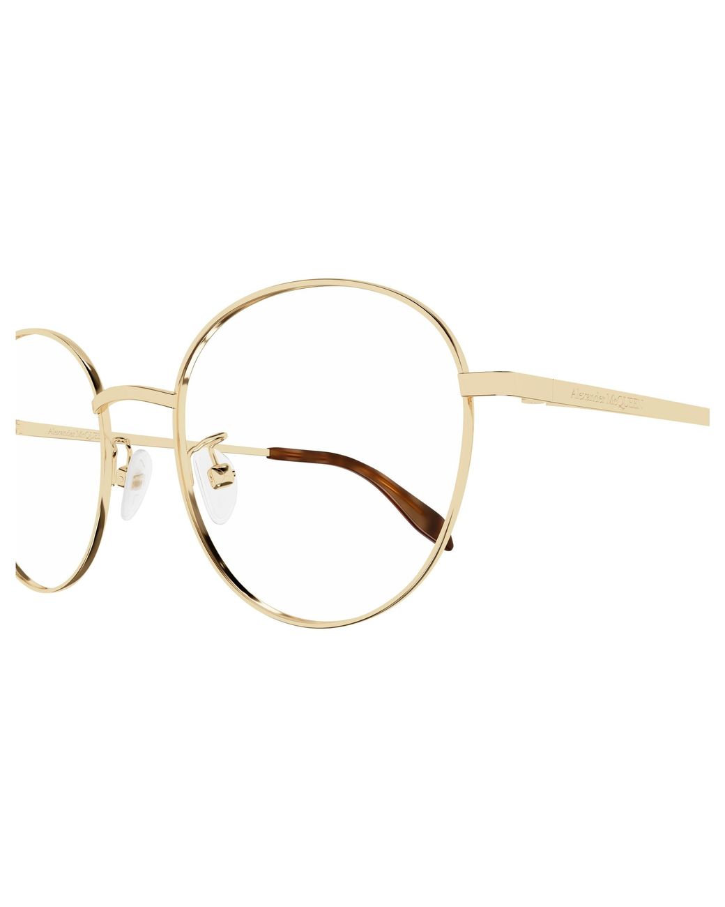 McQueen Black Am0414O 002 Optical Frames Metal Pantos