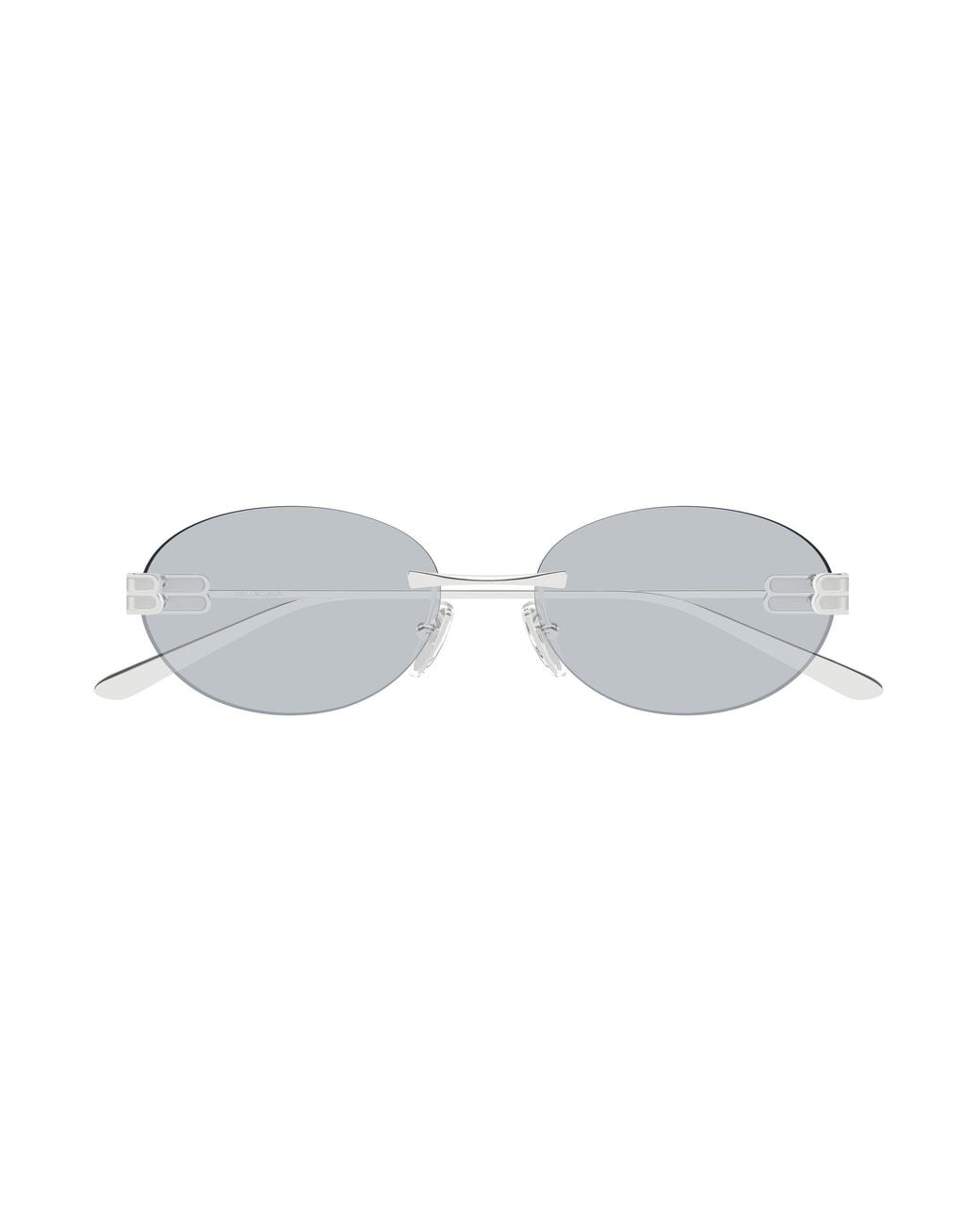 Balenciaga Black Bb0541Sa 003 Occhiali Da Sole Metallo Grigio Rotonda