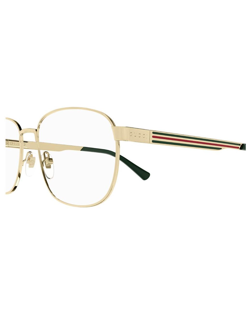 Gucci Black Gg1225O 002 Optical Frames Metal Squared for men