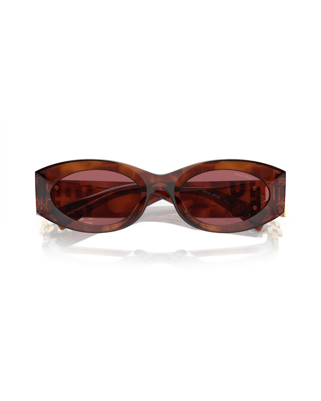 Miu Miu Brown Mu 11Ws 11Q08S Sunglasses Acetate Round Normal