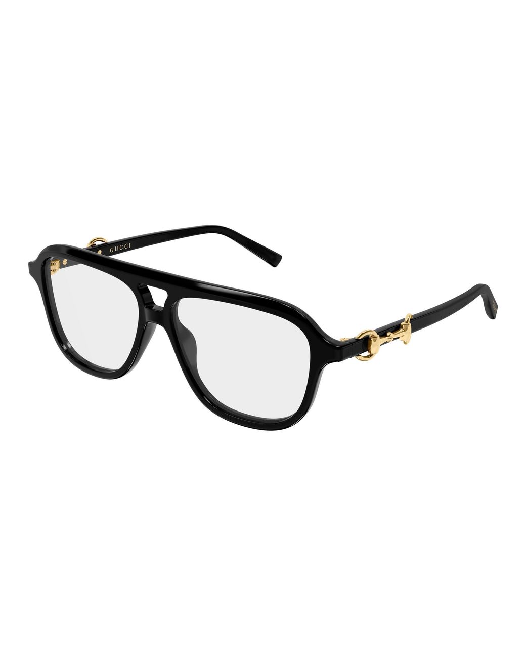 Gucci Black Gg2216O 001 Optical Frames Acetate Transparent Pilot