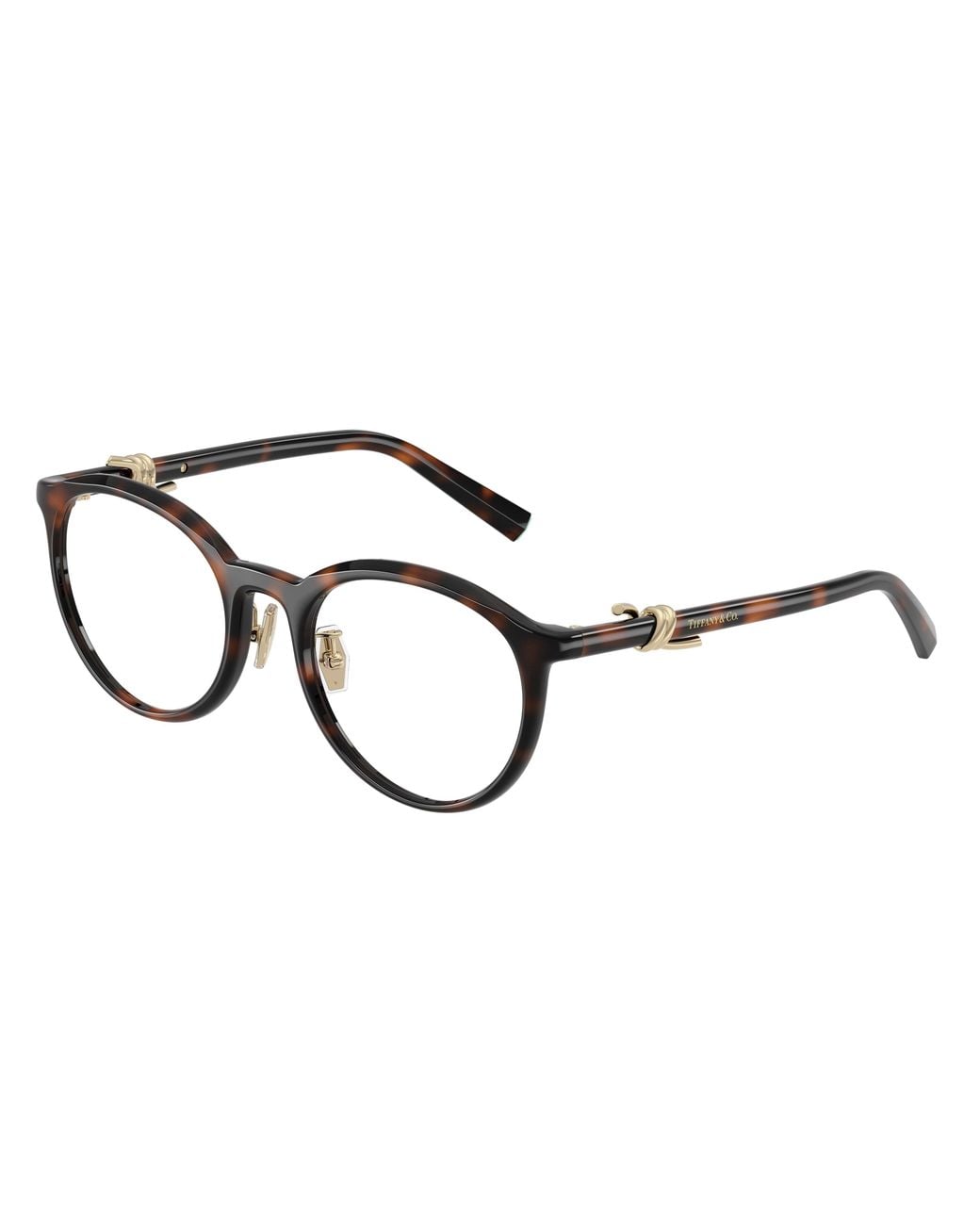 Tiffany & Co Black Tf2304D 8015 Optical Frames Injected Transparent Round Normal
