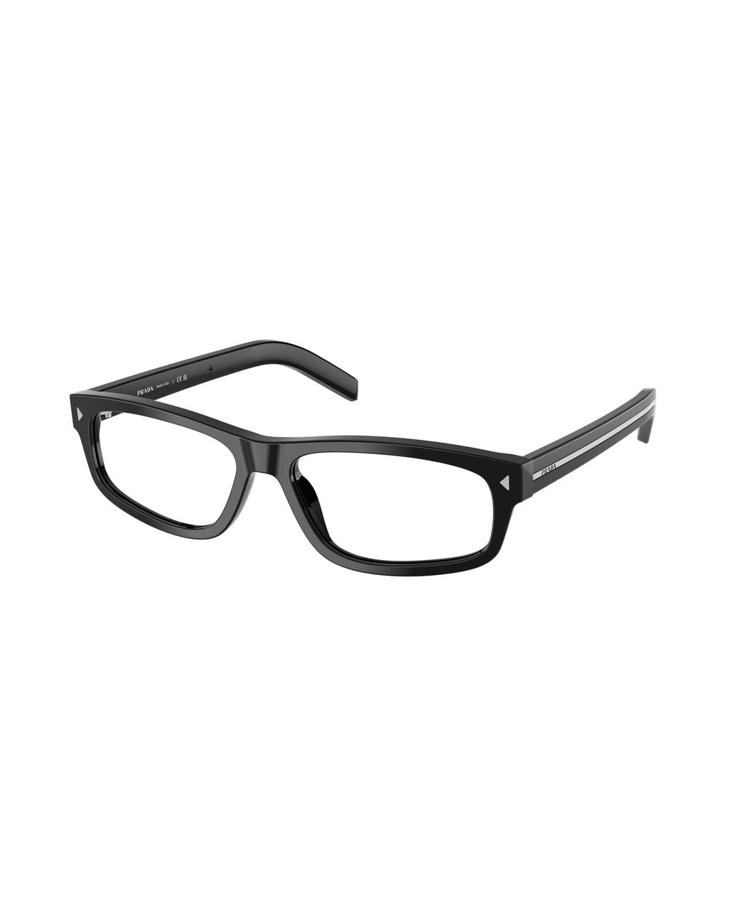 Prada Black Pr B02V 17N1O1 Optical Frames Acetate Squared Normal for men