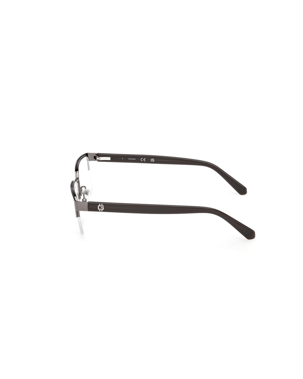 Guess Black Gu50326 9 Optical Frames Metal Squared Normal for men