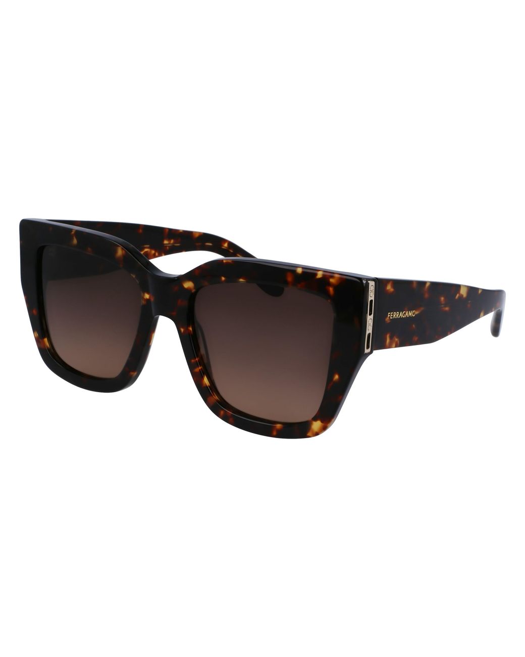 Ferragamo Black Sf1104S 242 Sunglasses Acetate Squared Normal Shaded