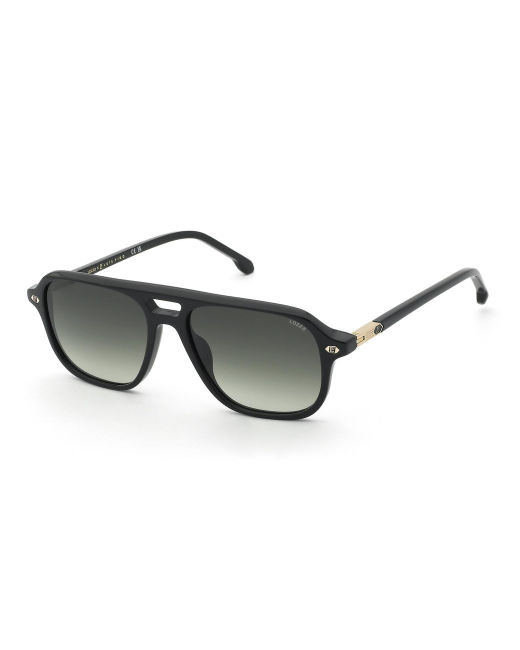Lozza Black Sl4419 700 Sunglasses Acetate Squared Normal Nuanced for men