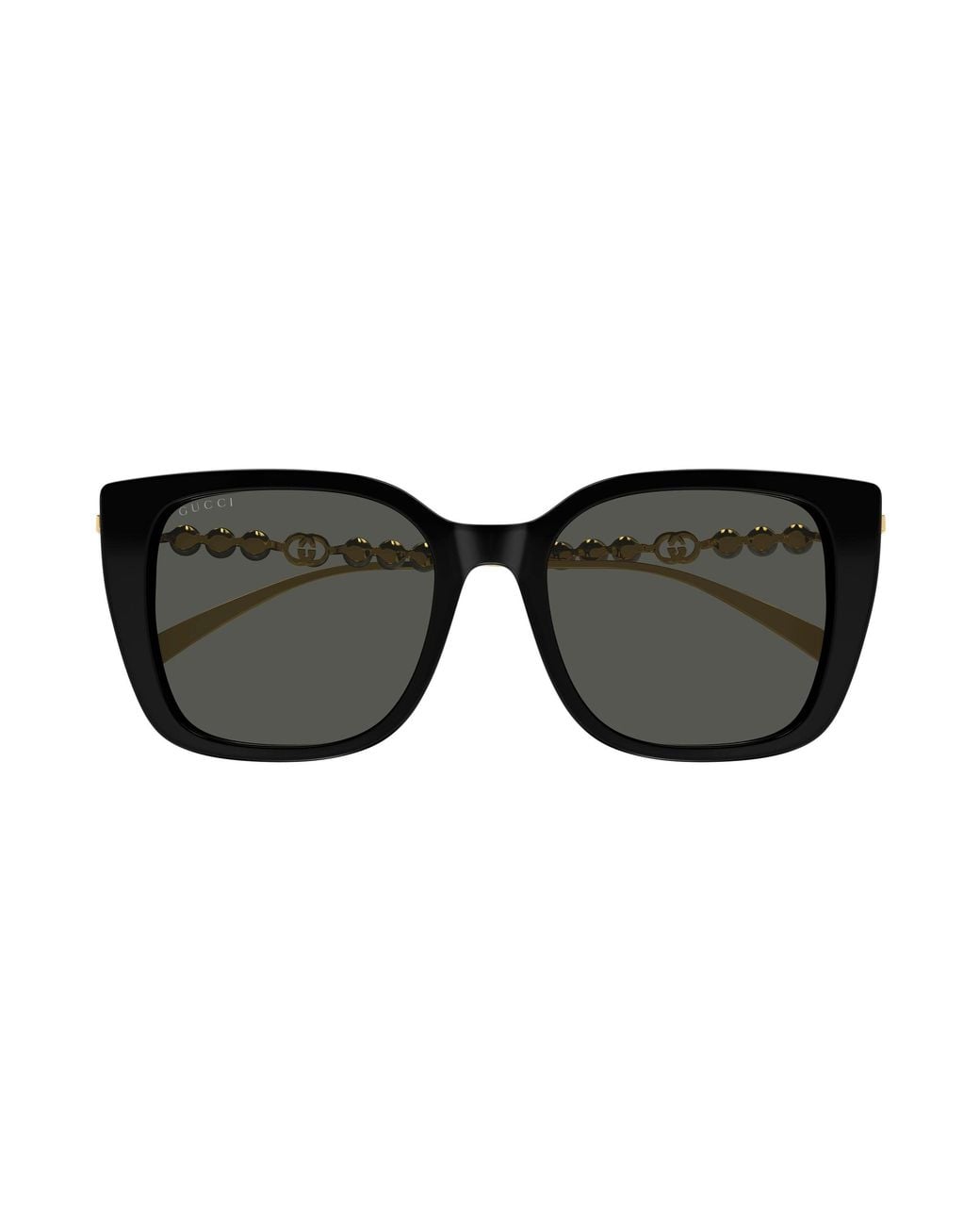 Gucci Black Gg1971Sa Square Pearl Sunglasses