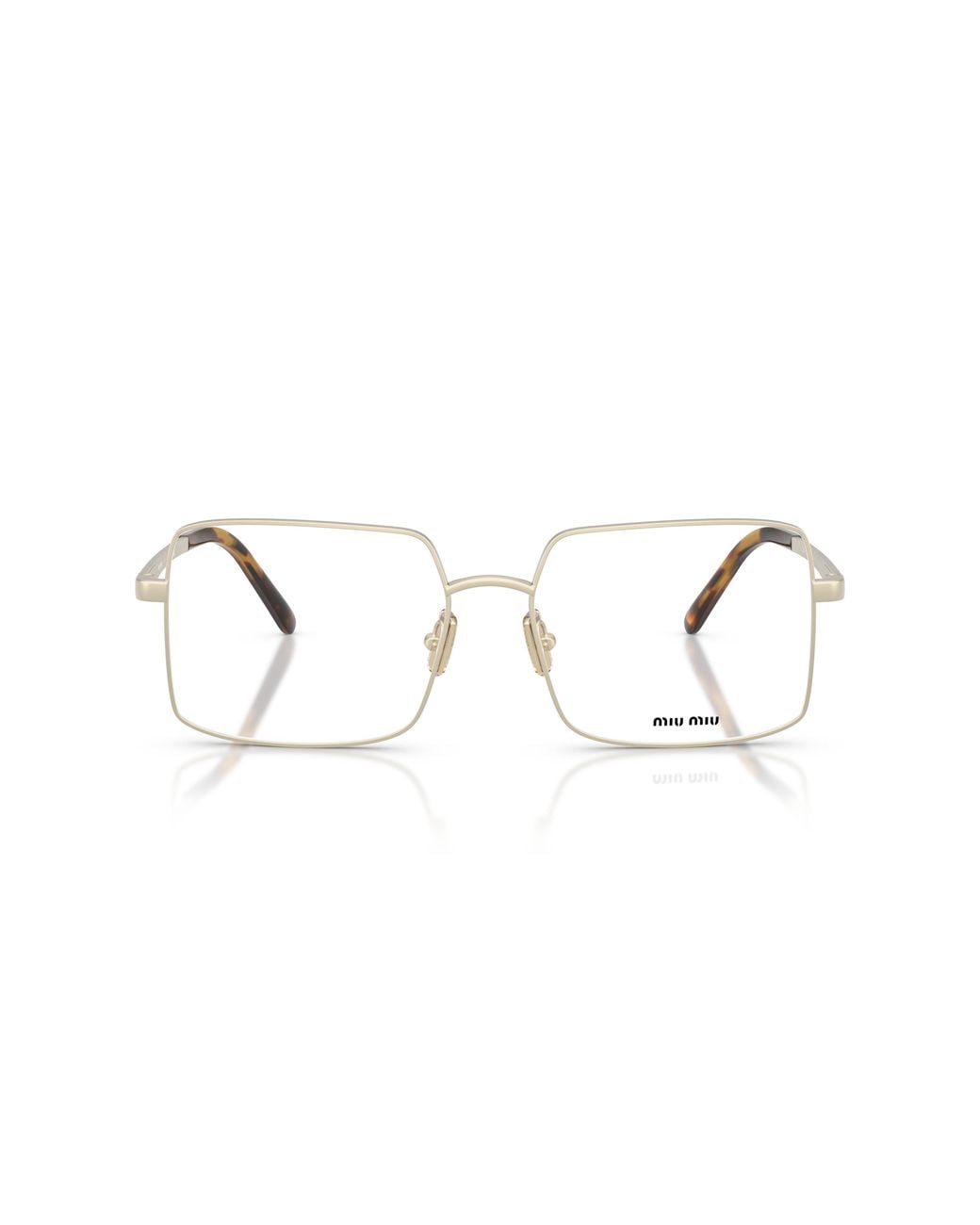 Miu Miu Black Mu C53S 27T10W Optical Frames Steel Transparent Geometric Normal