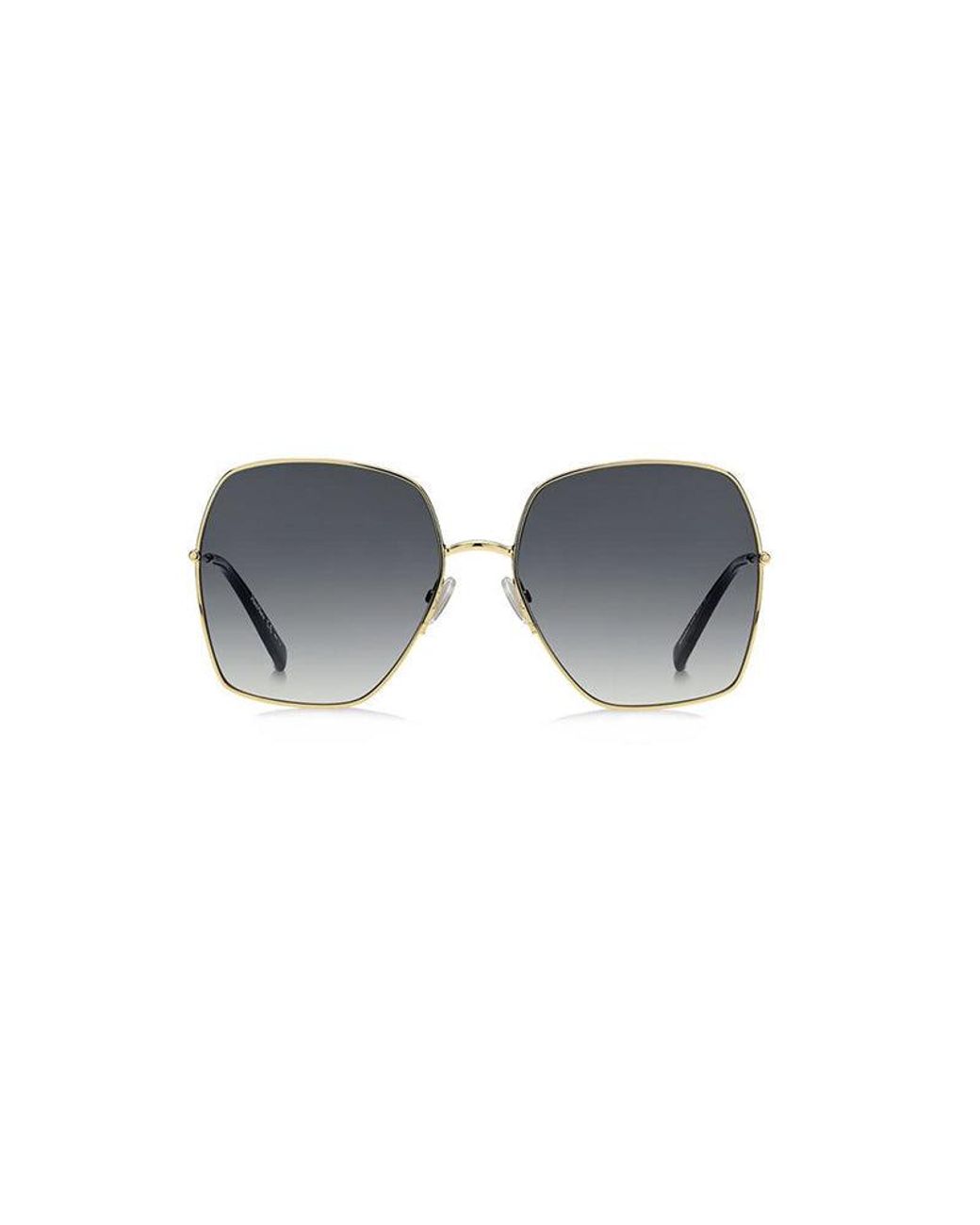 Max Mara Black Mm Gleam Ii 001/9O Outlet Sunglasses Metal Squared Normal Shaded
