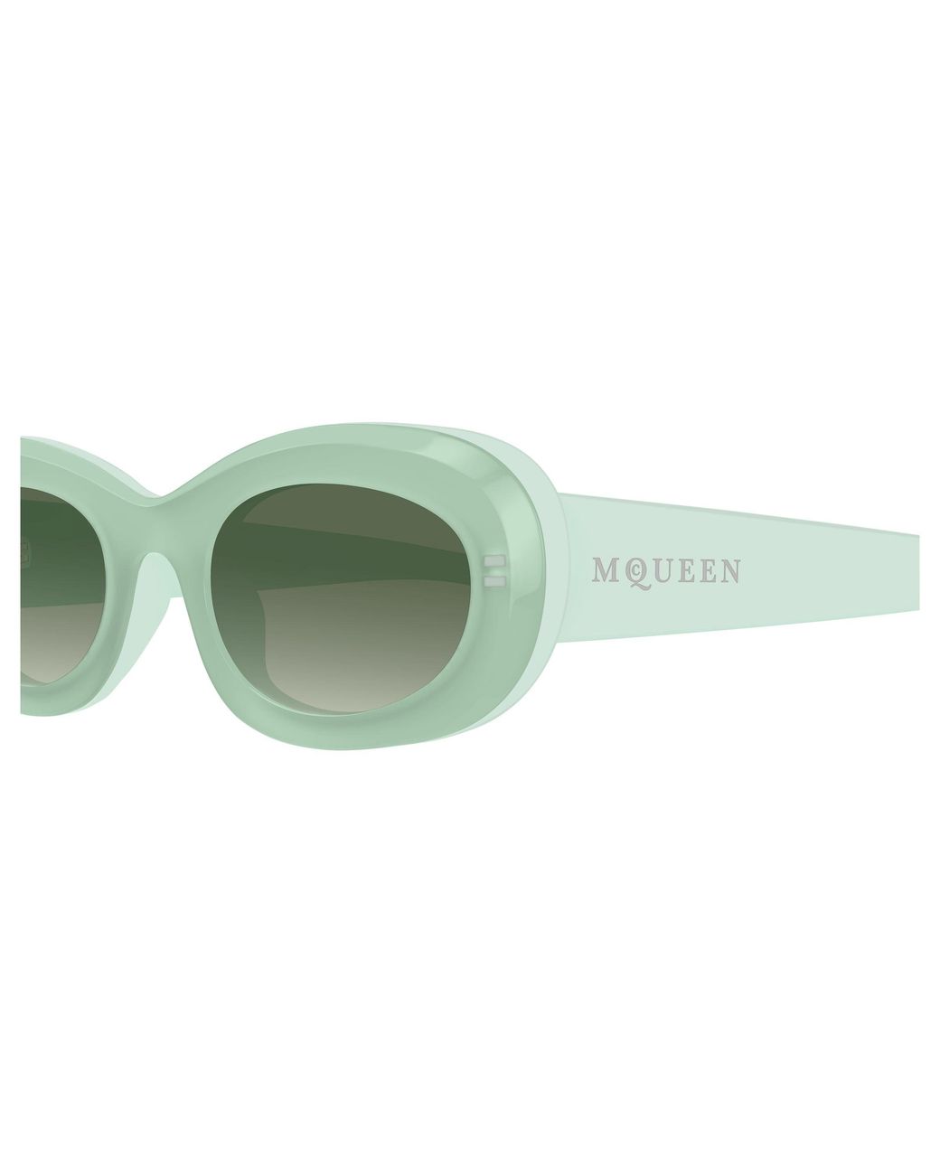McQueen Green Am0527S 004 Sunglasses Acetate Round