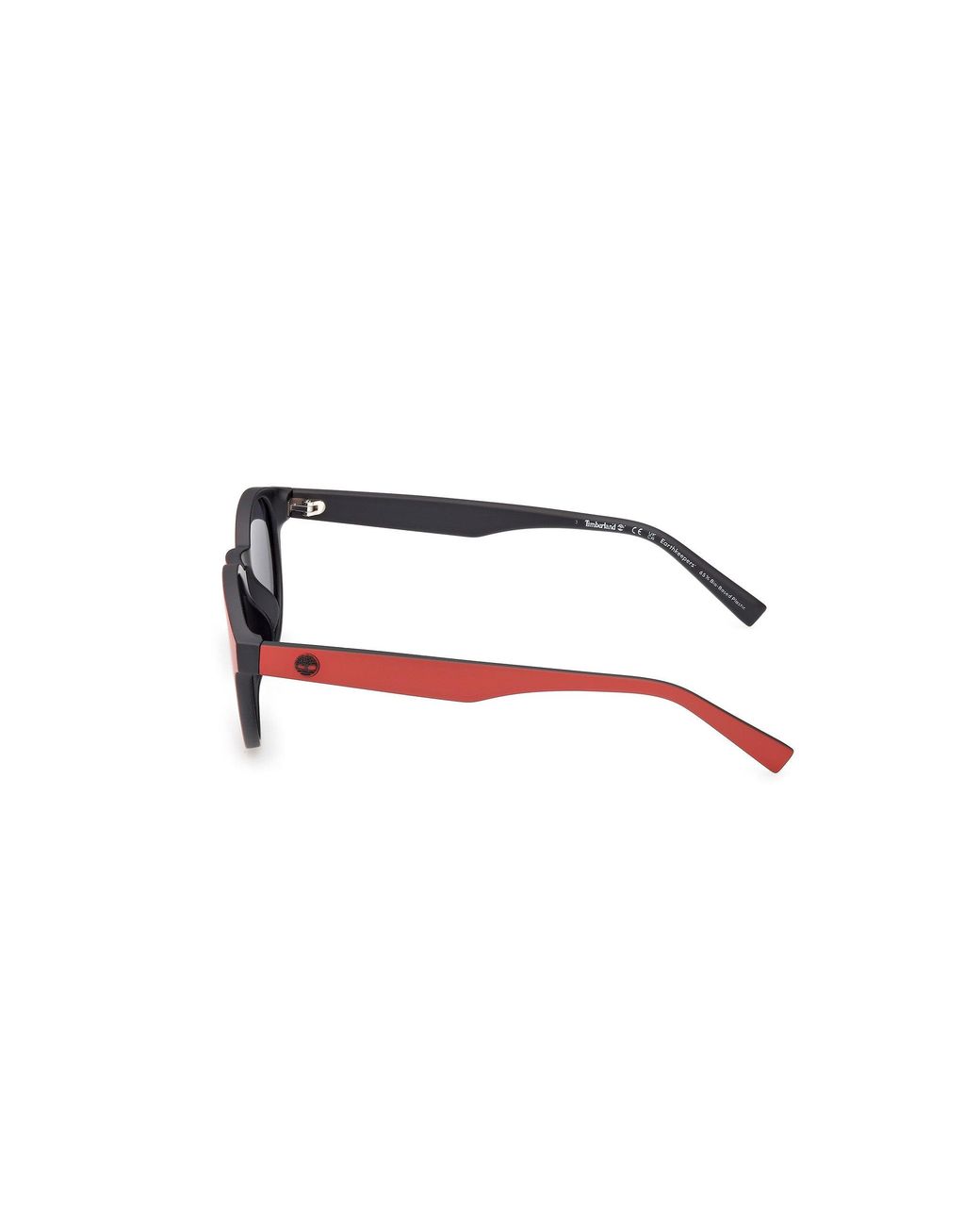 Timberland Black Tb00077 67D Sunglasses Injected Smoke Round Polarized