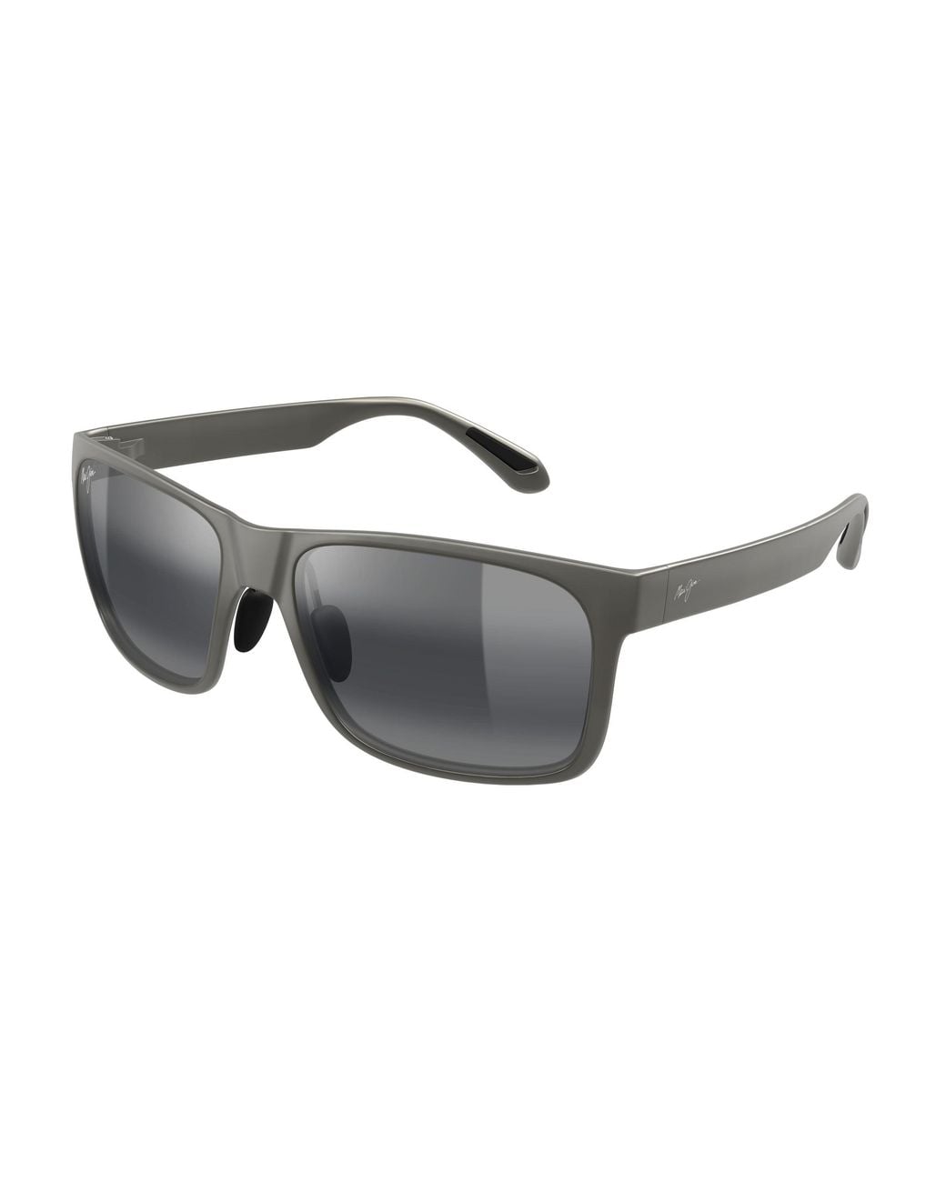Maui Jim Black Mj0432S 005 Occhiali Da Sole Iniettato Grigio Squadrata