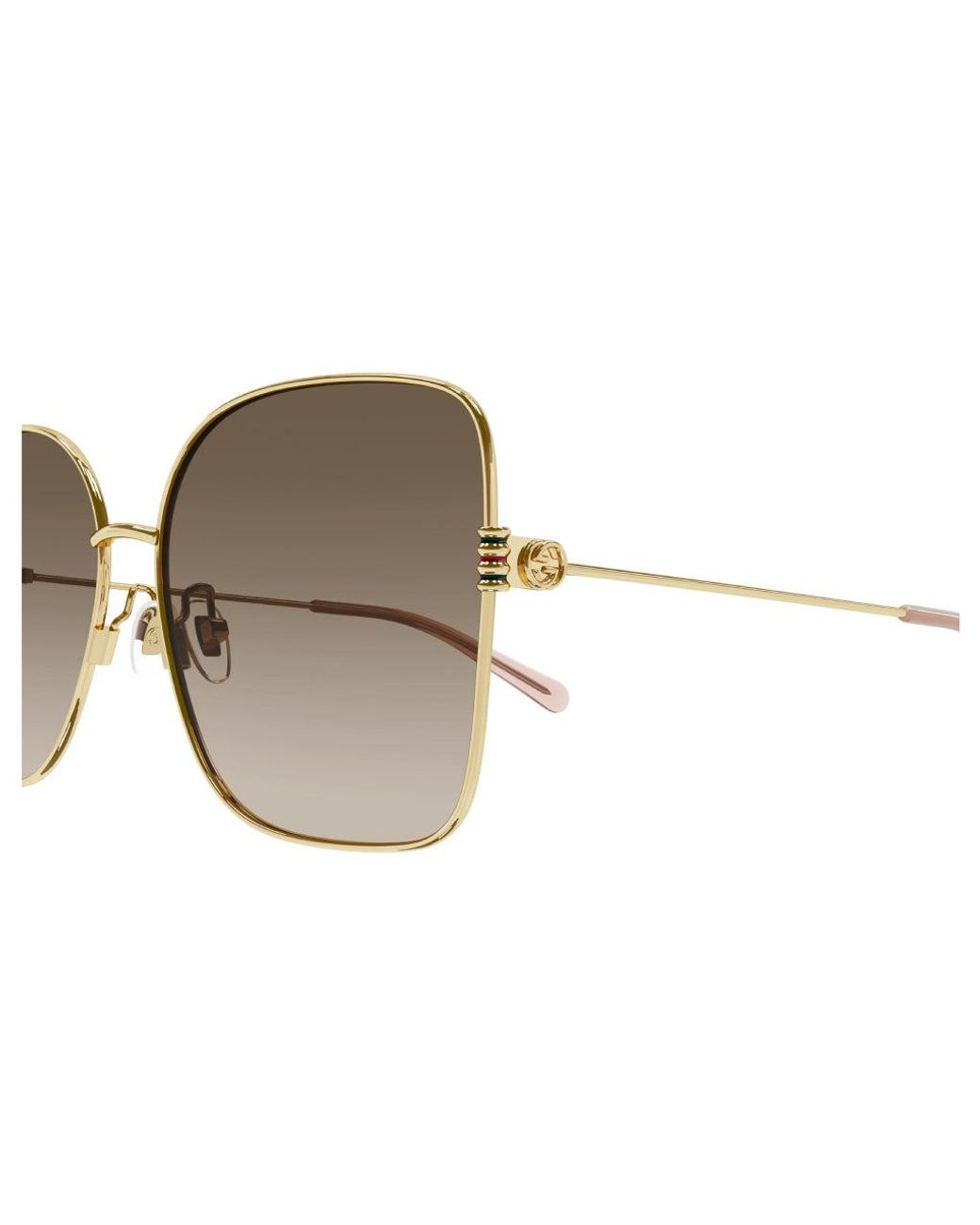 Gucci Black Gg1282Sa 003 Sunglasses Metal Squared Shaded