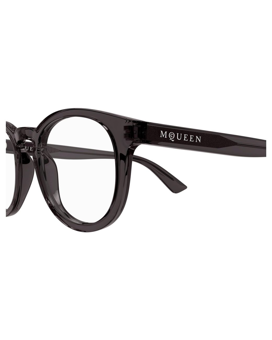 McQueen Black Am0514O 003 Optical Frames Acetate Transparent Round