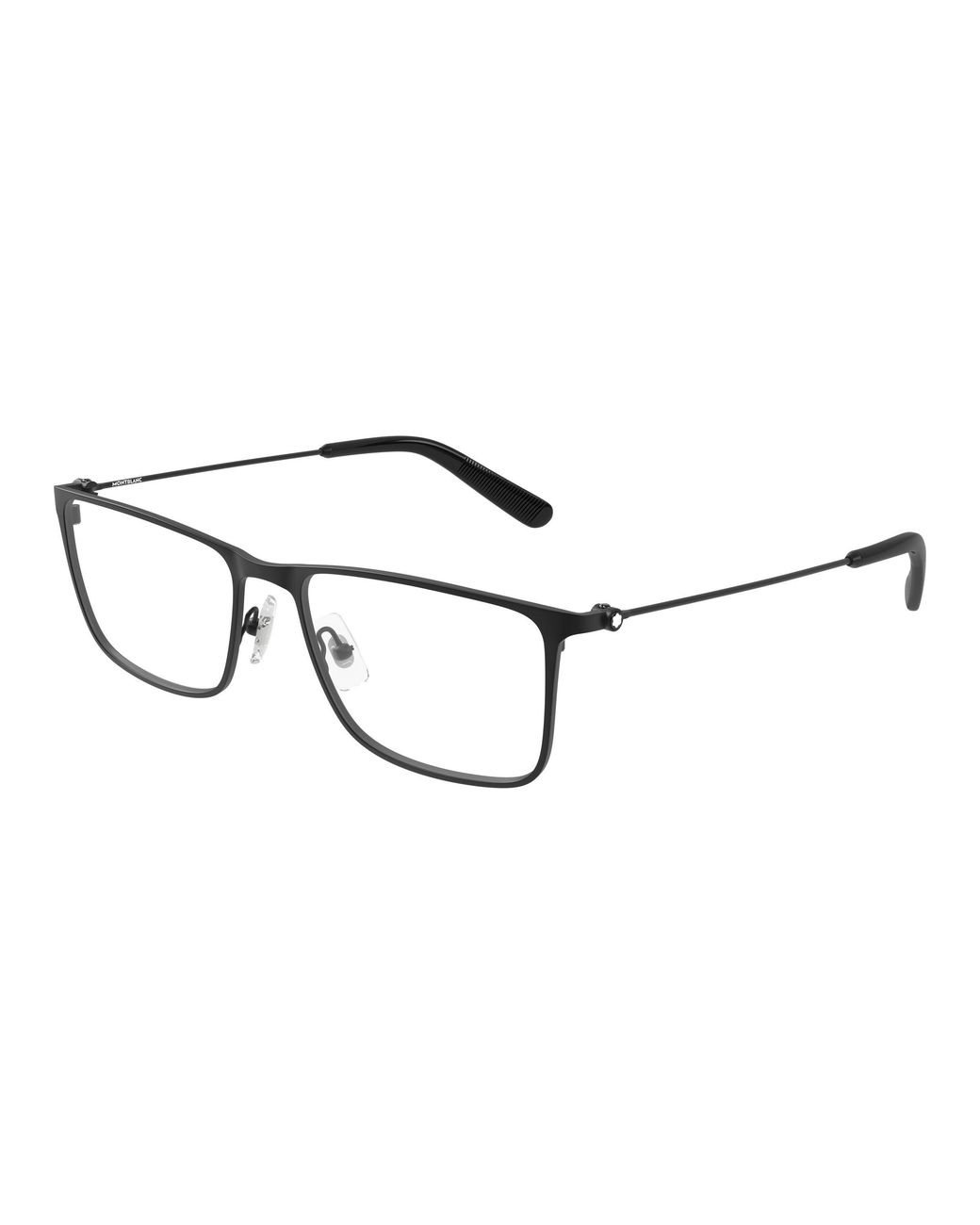 Montblanc Black Mb0464O 002 Optical Frames Metal Transparent Squared for men