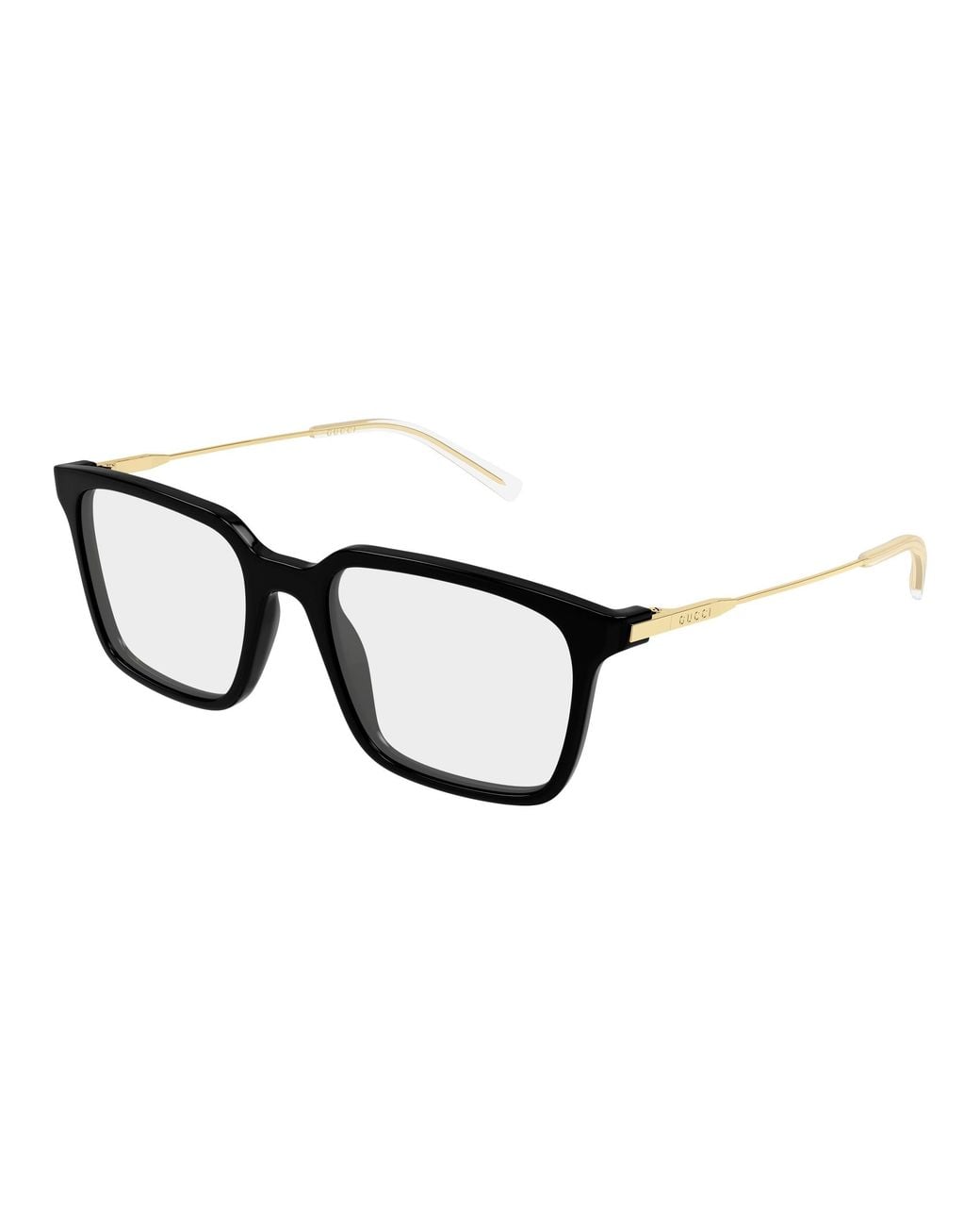 Gucci Black Gg2252O 001 Optical Frames Acetate Transparent Squared for men