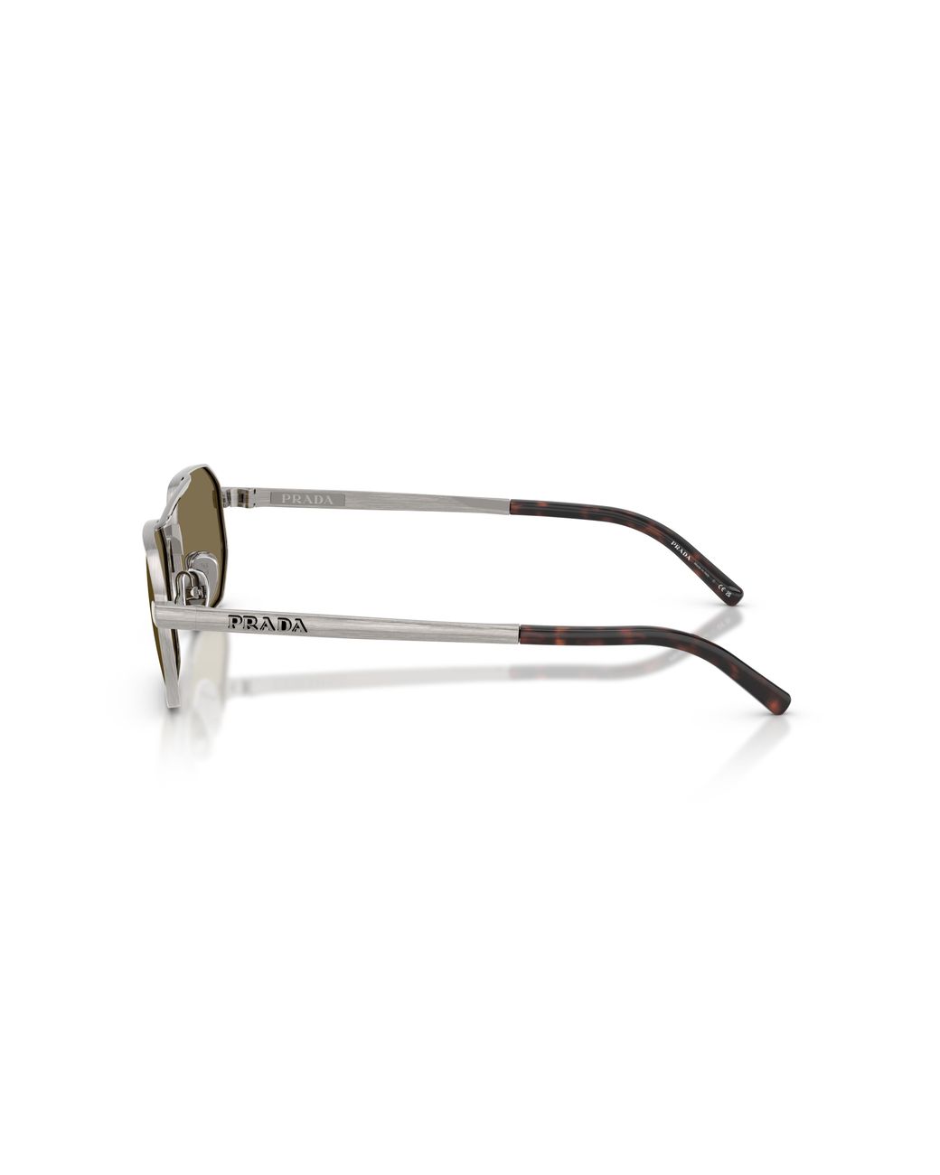 Prada Black Pr D53S 23J90F Sunglasses Metal Geometric Normal for men