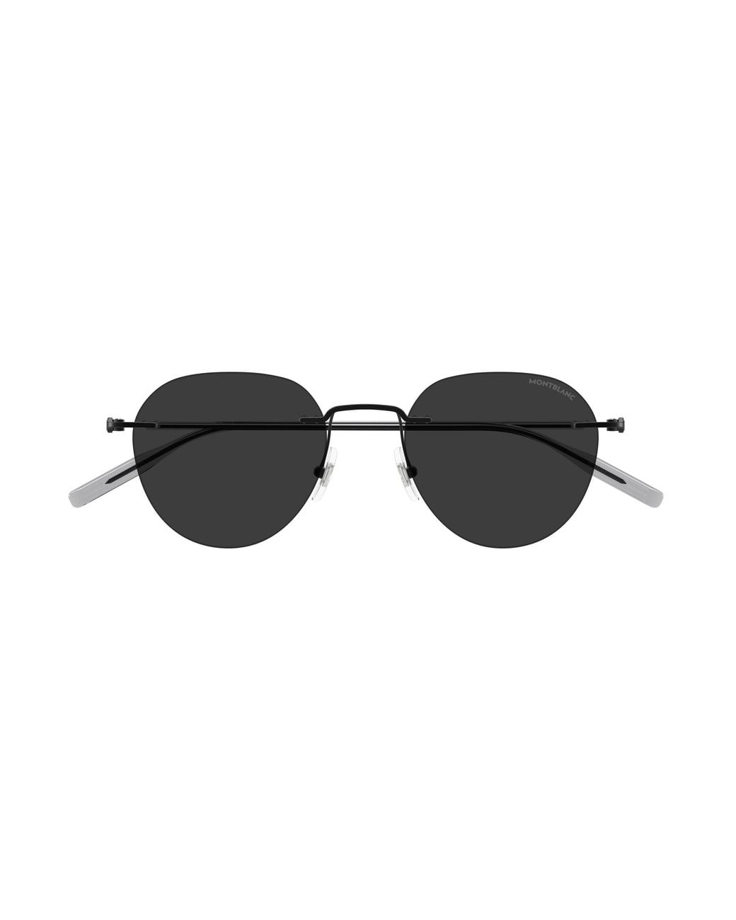 Montblanc Black Mb0428S 001 Sunglasses Metal Round for men