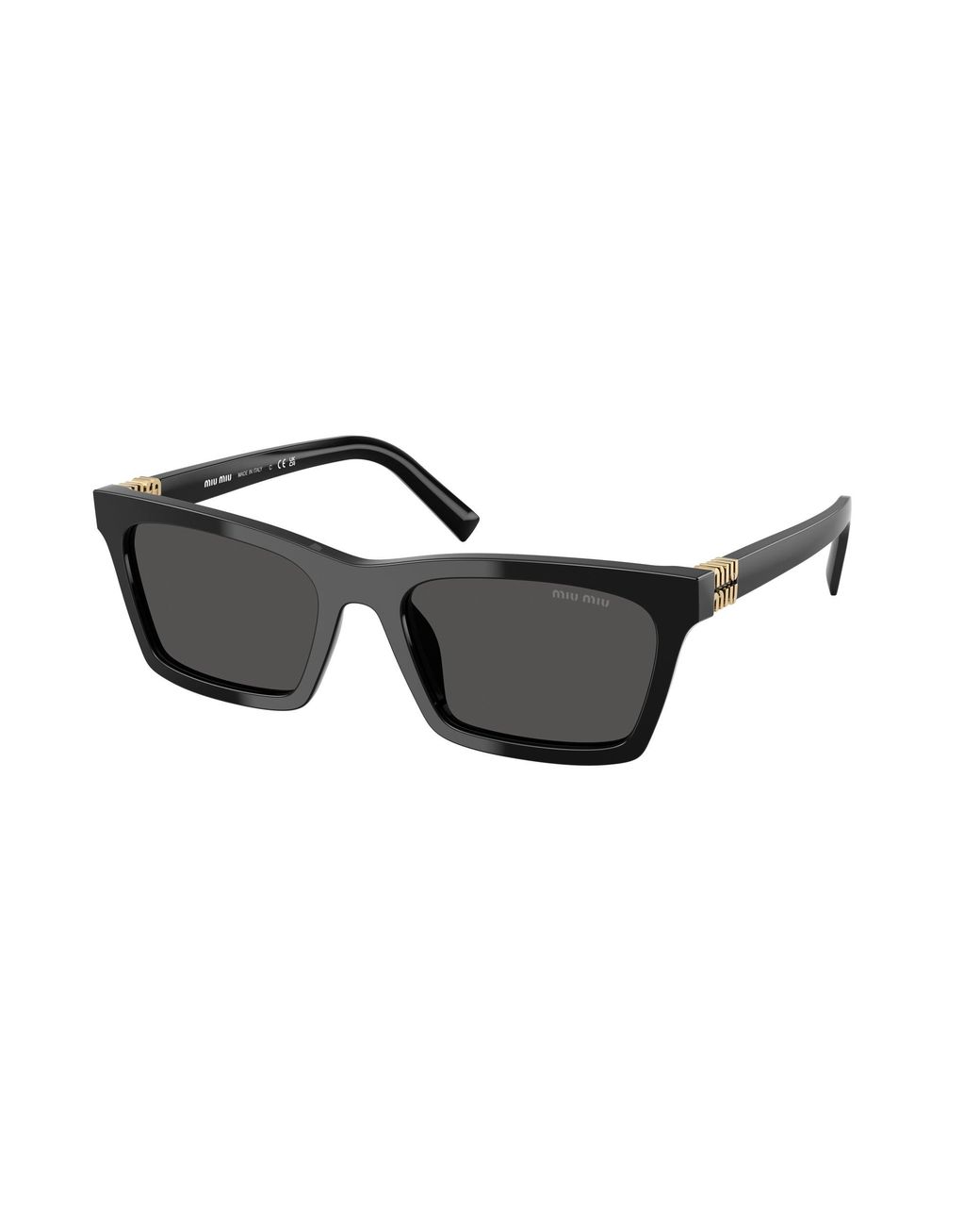 Miu Miu Black Mu A05S 16K08Z Sunglasses Acetate Squared Normal
