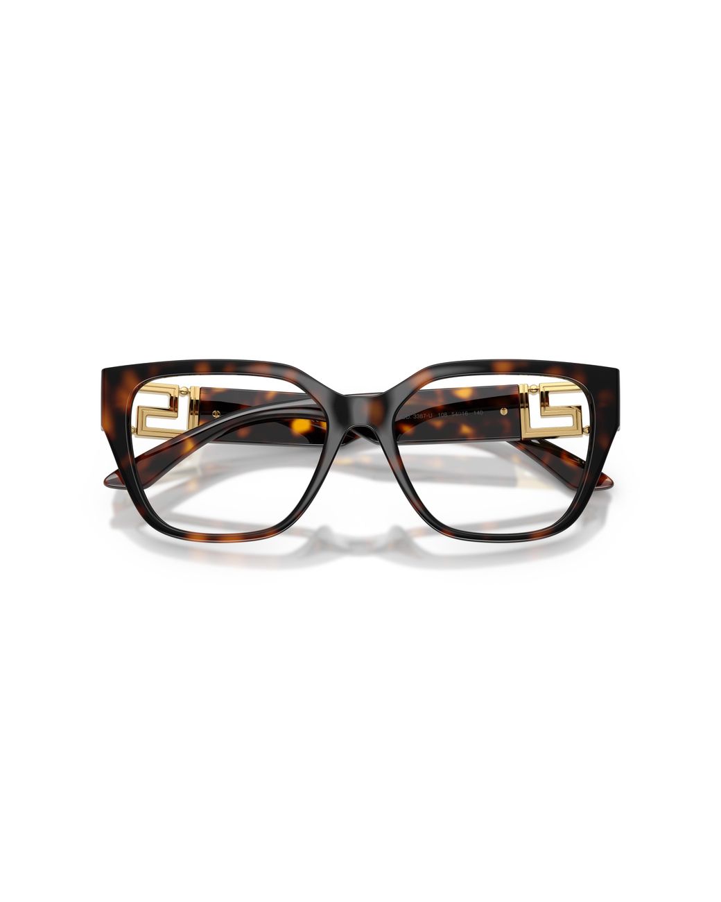 Versace Black Ve3387U 108 Optical Frames Injected Transparent Squared Normal