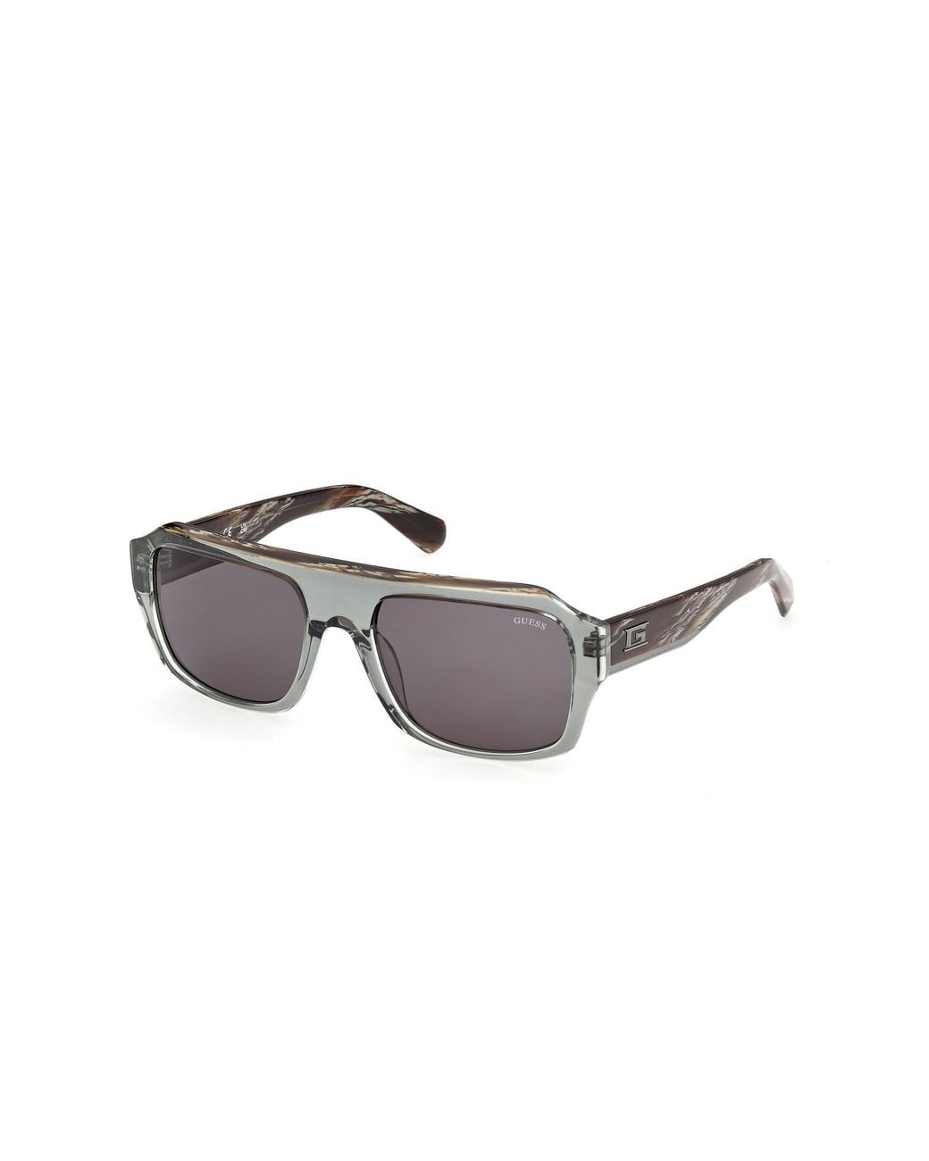 Guess Gray Gu00367 96A Sunglasses Acetate Smoke Squared Normal for men