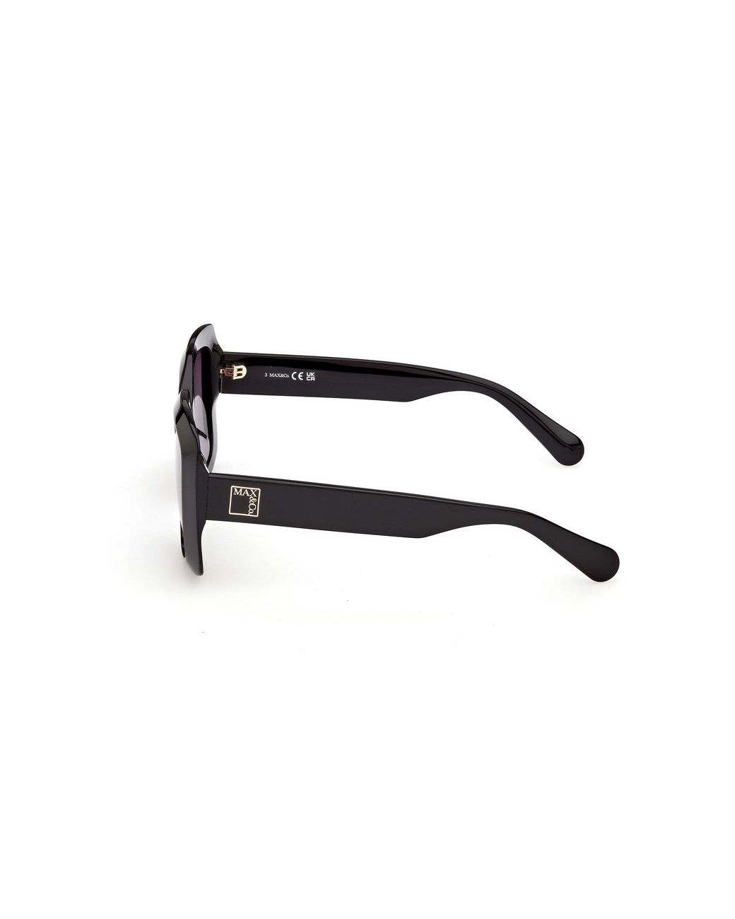 MAX&Co. Black Mo0153 01A Sunglasses Acetate Smoke Squared Normal