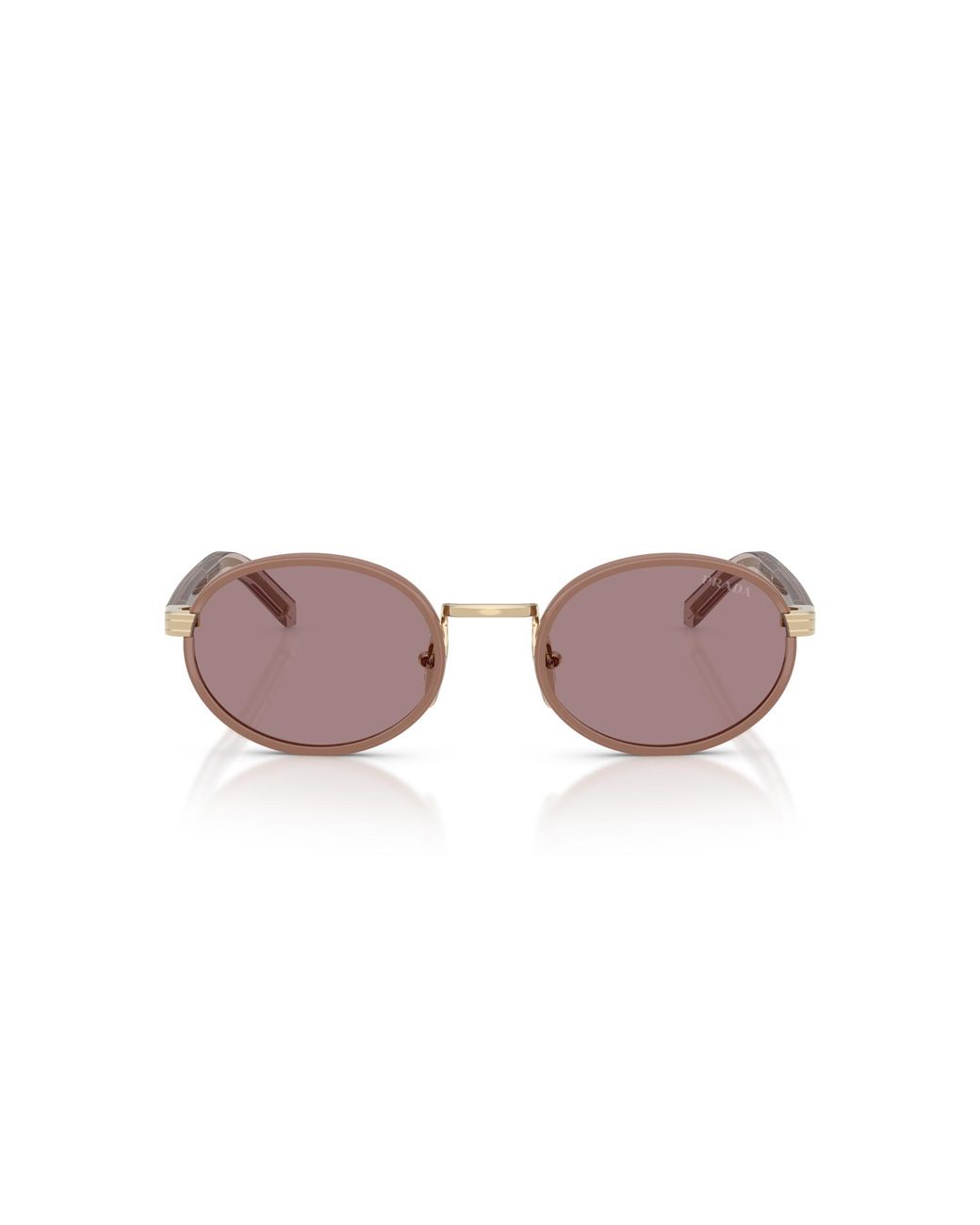 Prada Black Pr B56S 24E20I Sunglasses Steel Round Normal