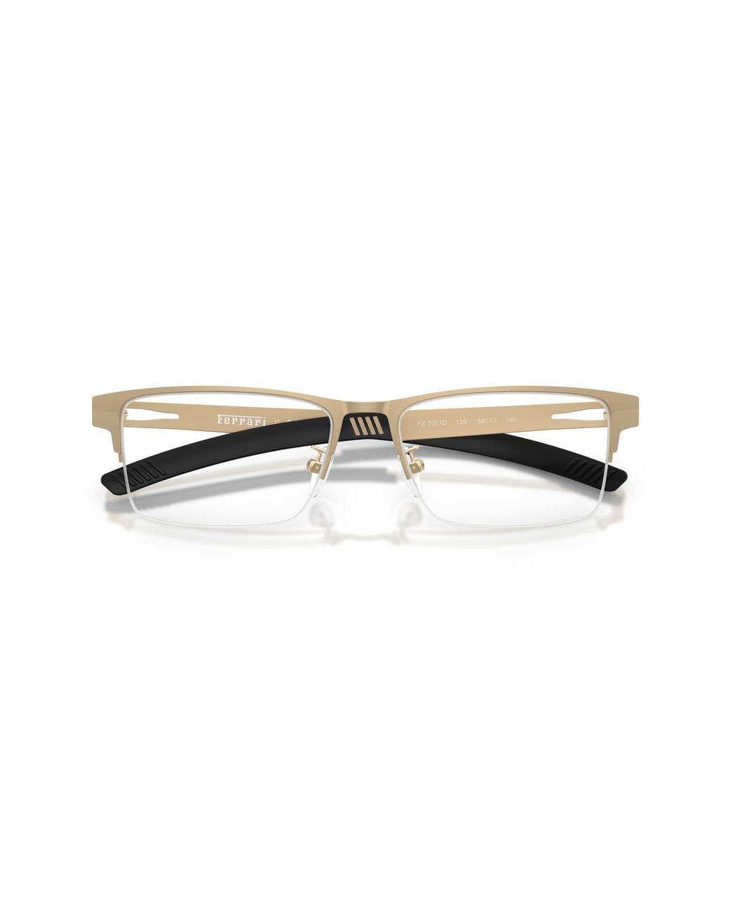 FERRARI SCUDERIA Black Fz7017D 139 Optical Frames Metal Transparent Squared Normal for men