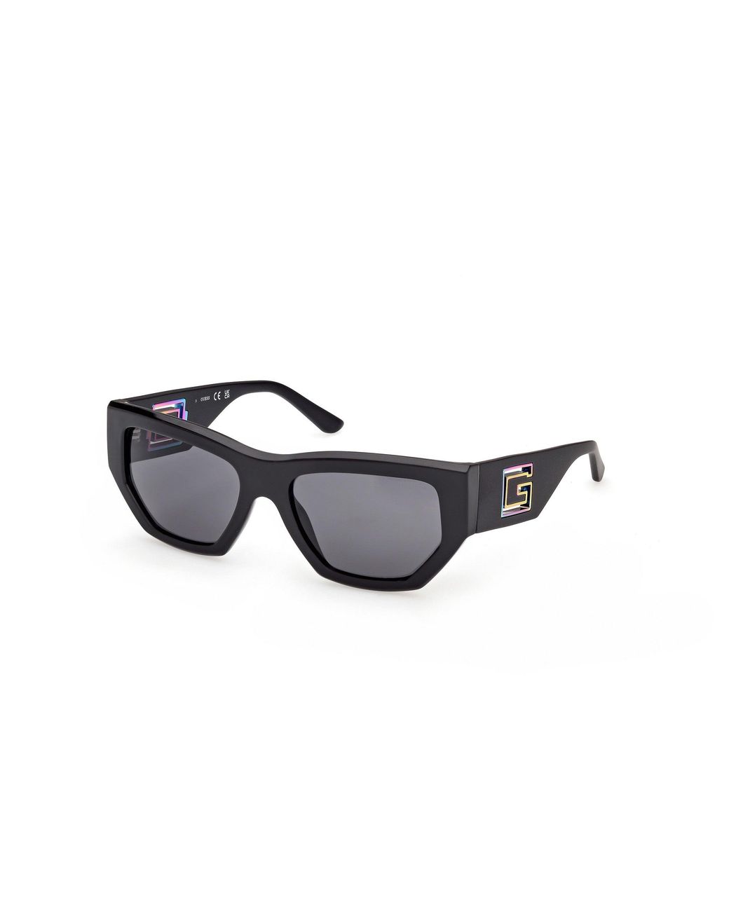 Guess Black Gu00291 01A Sunglasses Injected Smoke Geometric Normal