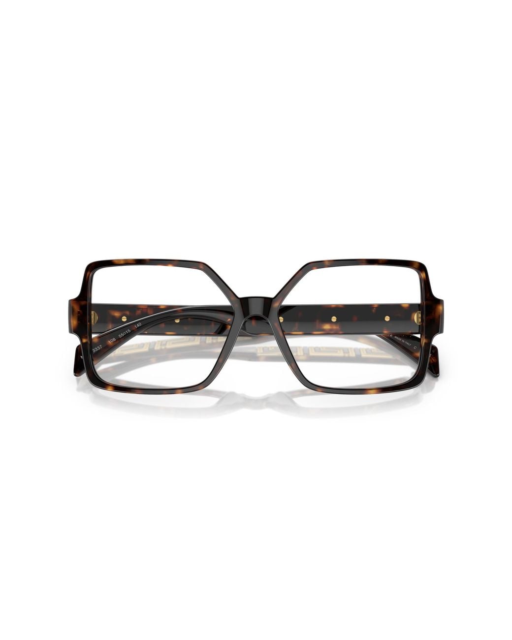 Versace Black Ve3337 108 Optical Frames Acetate Squared