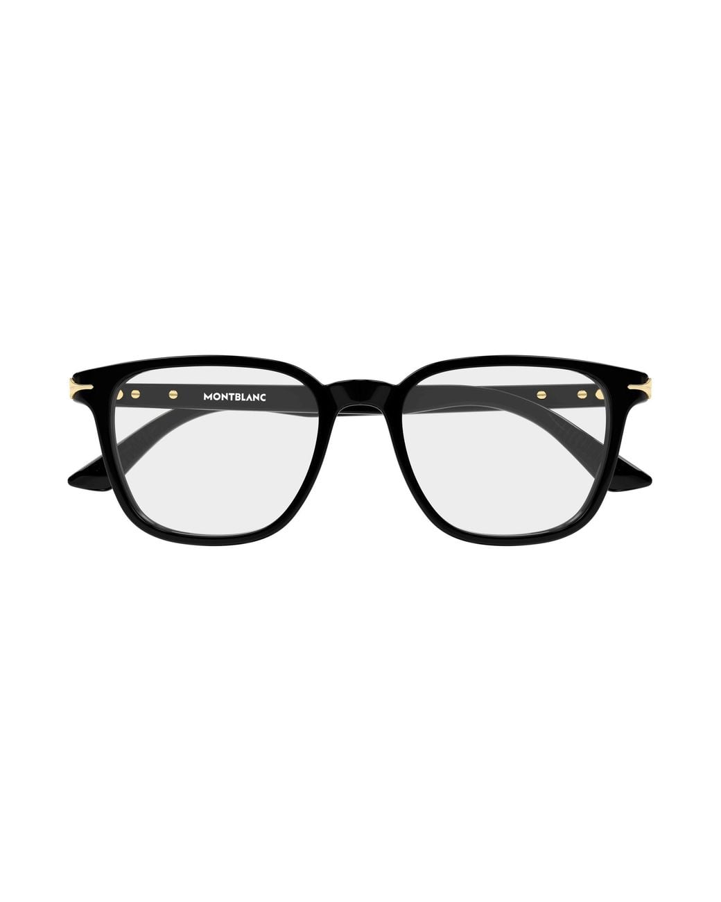 Montblanc Black Mb0517O 001 Optical Frames Acetate Transparent Squared for men