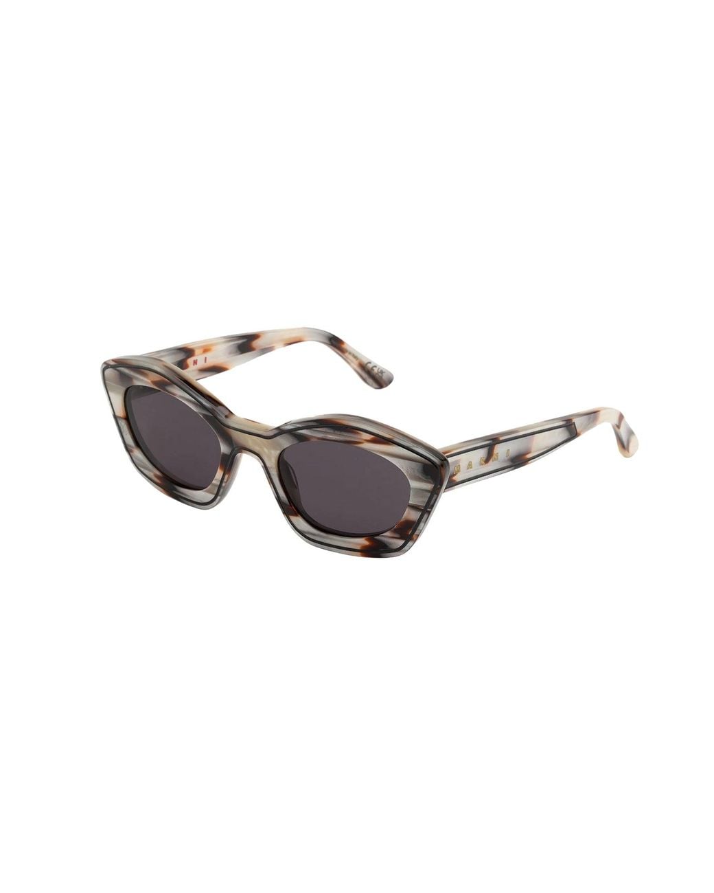 Marni Black Quo Kea Island Starshell Sunglasses Acetate Cat Eye Normal