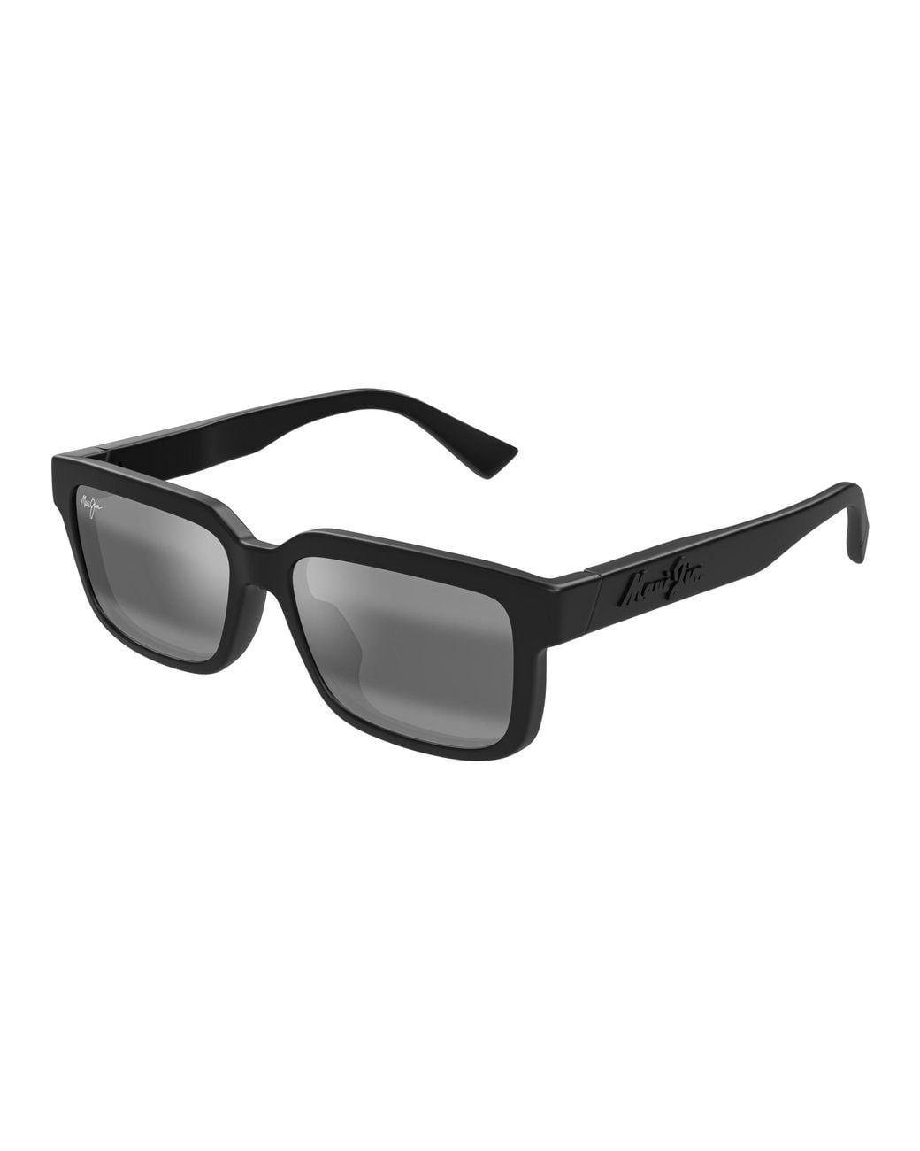 Maui Jim Black Mj0655Sa 001 Occhiali Da Sole Bio-Iniettato Grigio Squadrata
