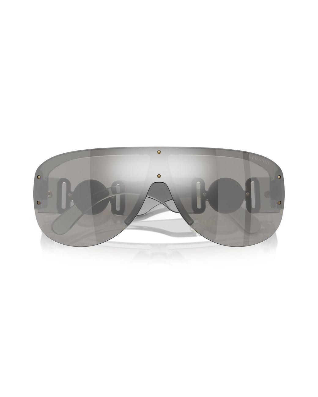 Versace Gray Ve4391 311/6G Sunglasses Nylon Geometric Mirrored Mirror for men