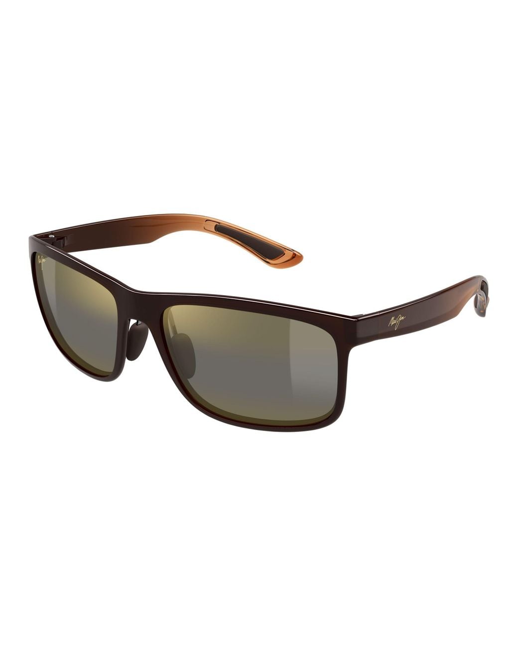 Maui Jim Black Mj0449S 004 Occhiali Da Sole Iniettato Bronzo Squadrata
