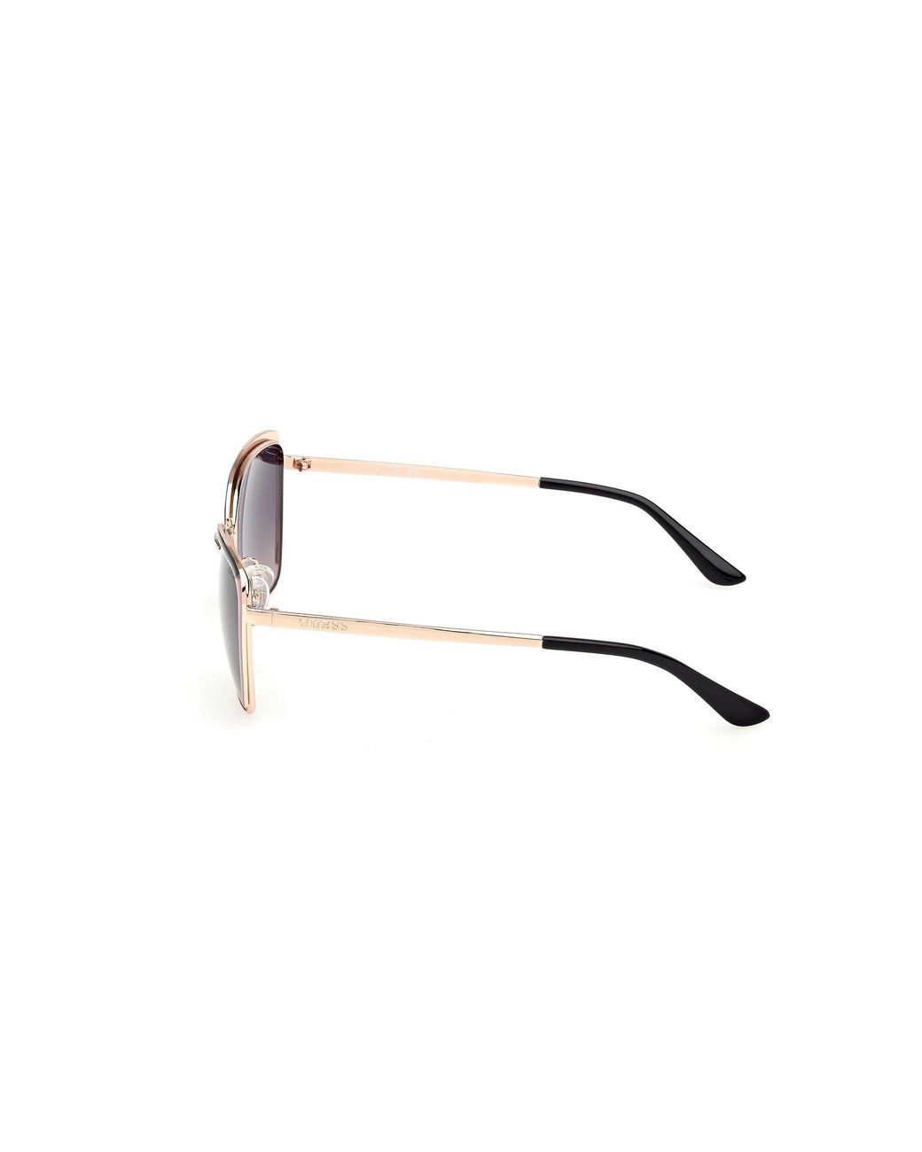 Guess Black Gu00218 05B Sunglasses Metal Smoke Squared Normal