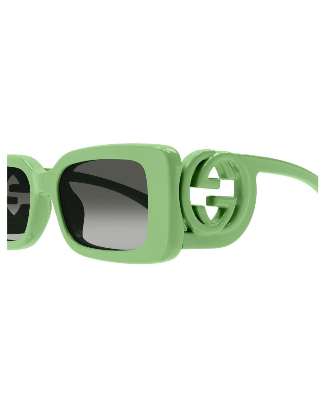 Gucci Green Gg1325S 004 Sunglasses Plastic Squared Shaded