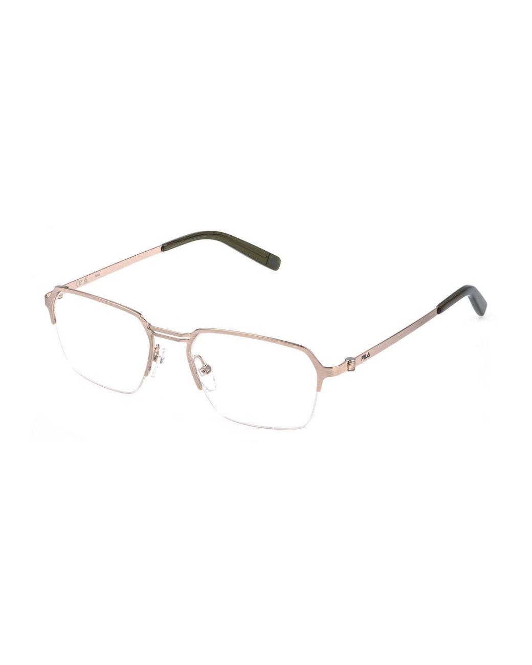 Fila Black Vfia99 375 Optical Frames Metal Geometric for men
