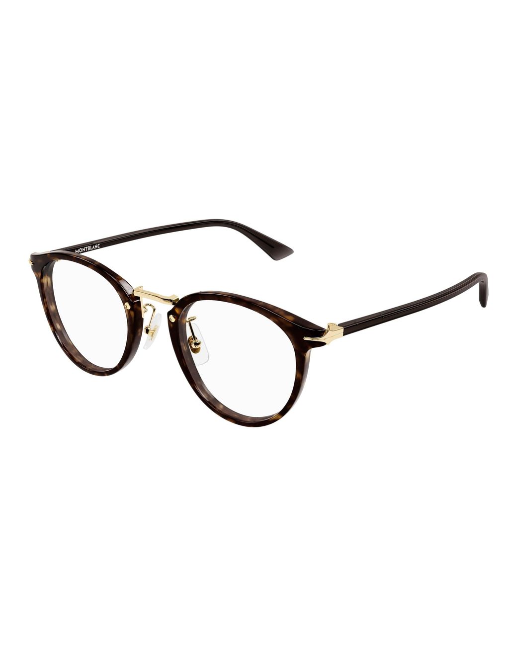 Montblanc Black Mb0406O 002 Optical Frames Acetate Transparent Round for men