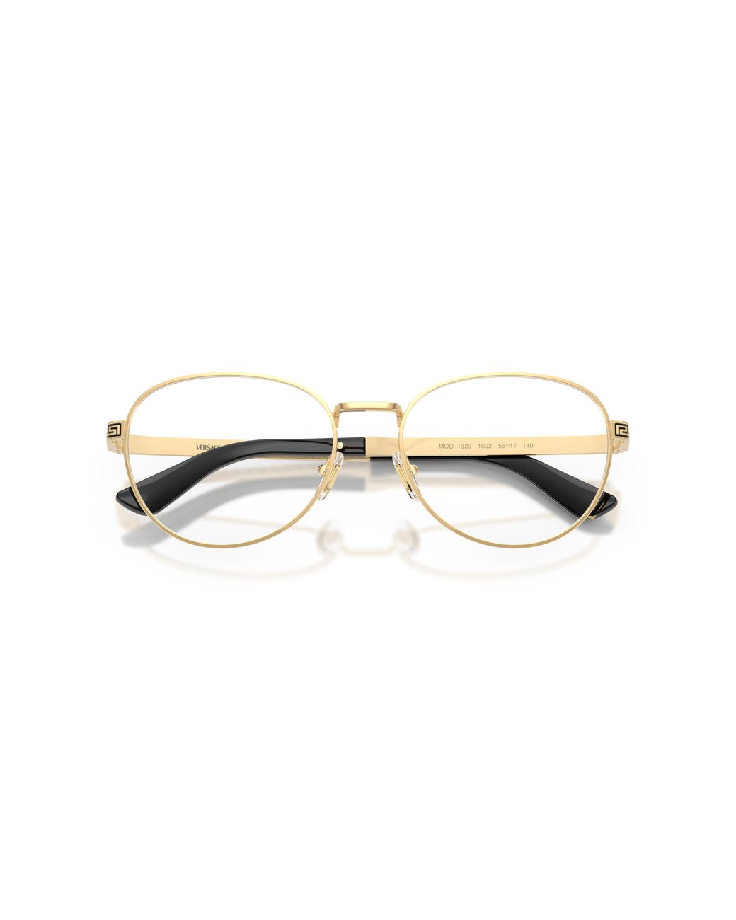 Versace Black Ve1323 1002 Optical Frames Steel Transparent Round Normal