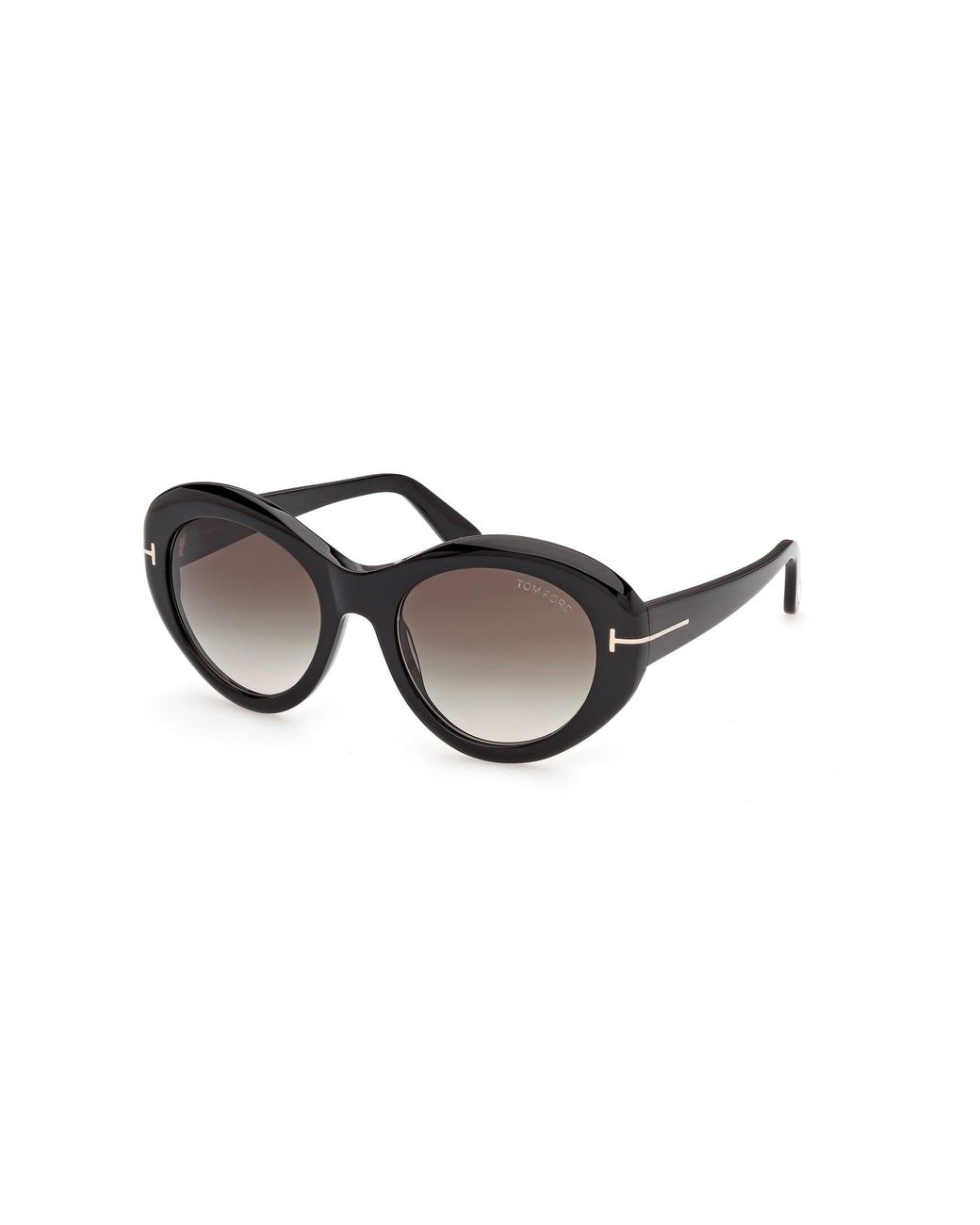 Tom Ford Black Ft1423 Elodie-02 01B Sunglasses Acetate Smoke Round Normal