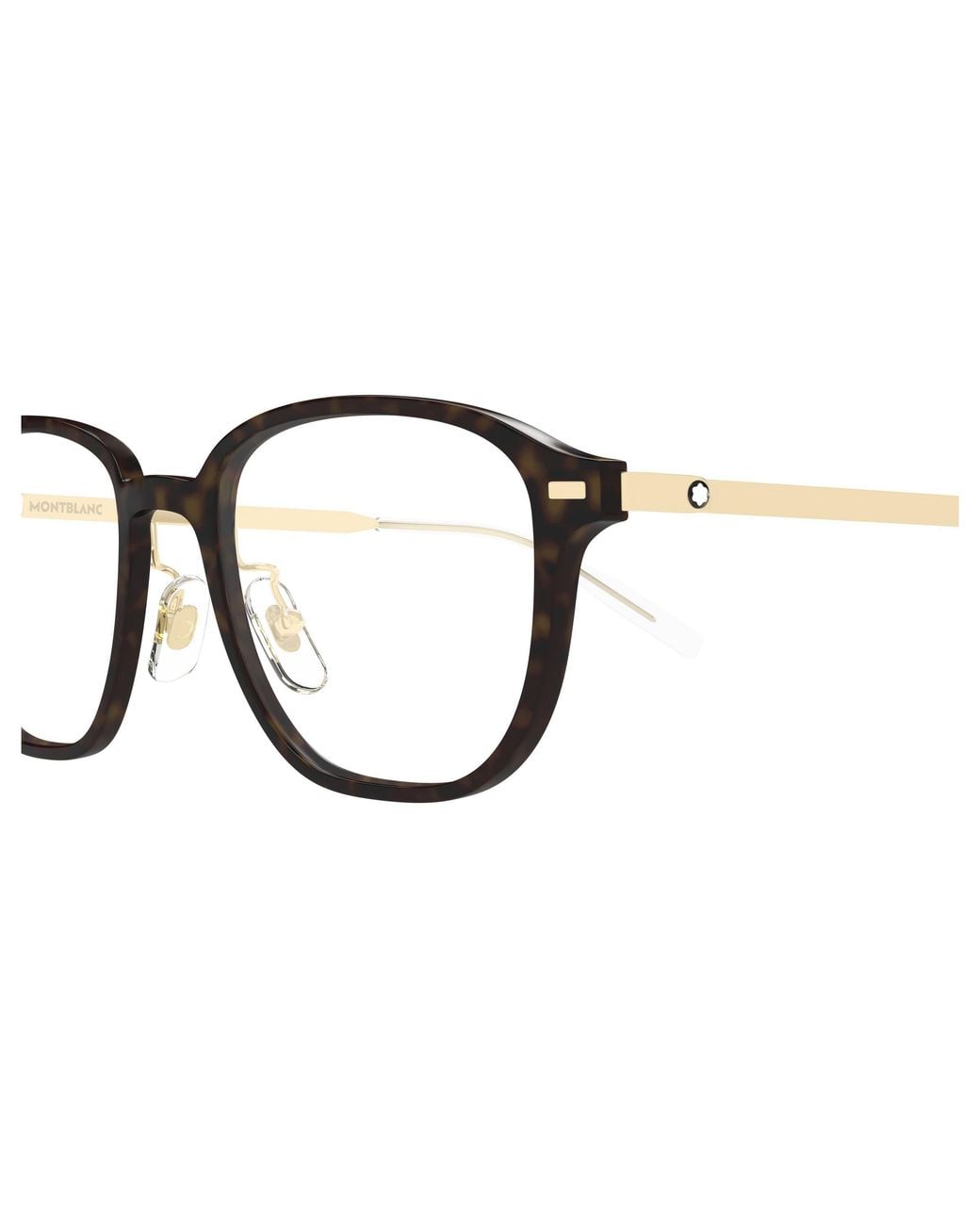 Montblanc Black Mb0466Oa 003 Optical Frames Injected Transparent Geometric for men