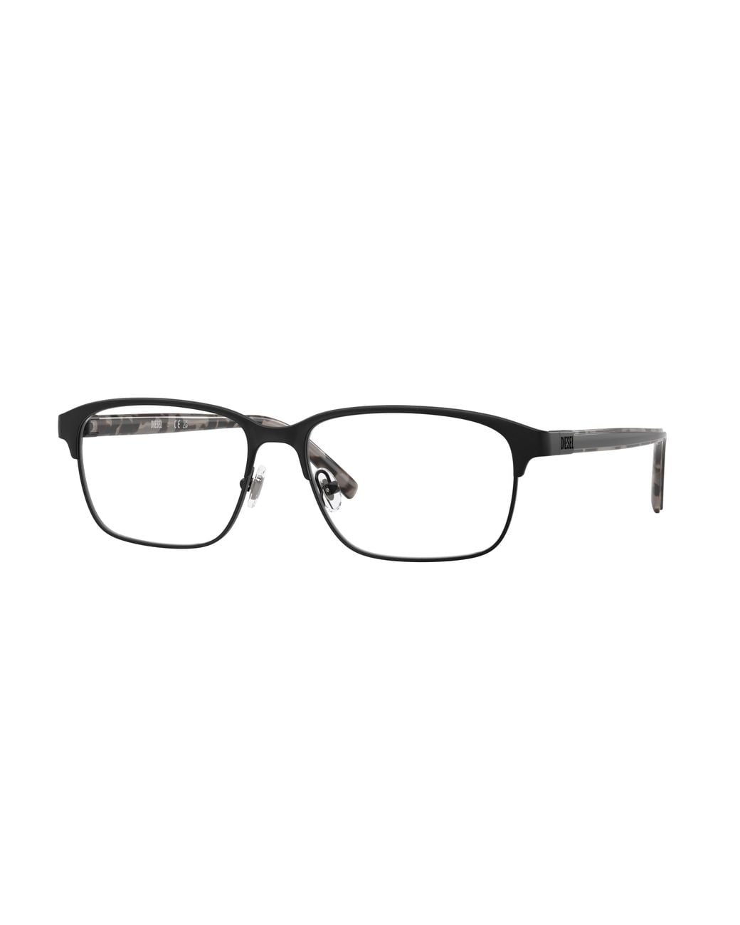 DIESEL Black Dl5014 1046 Optical Frames Metal Transparent Squared Normal