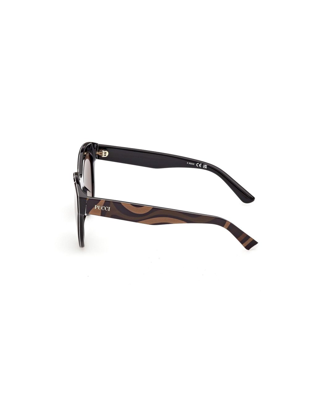 Emilio Pucci Black Ep0254 99E Sunglasses Acetate Geometric Normal